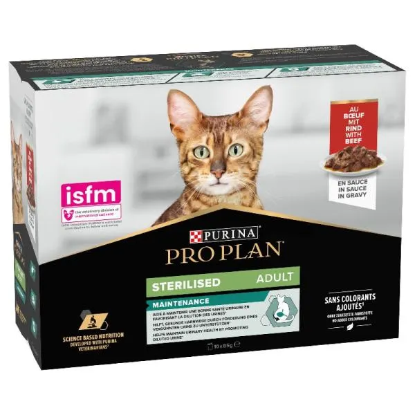 Pro Plan Cat Sterilised Maintenance Rind in Sauce 10x85g