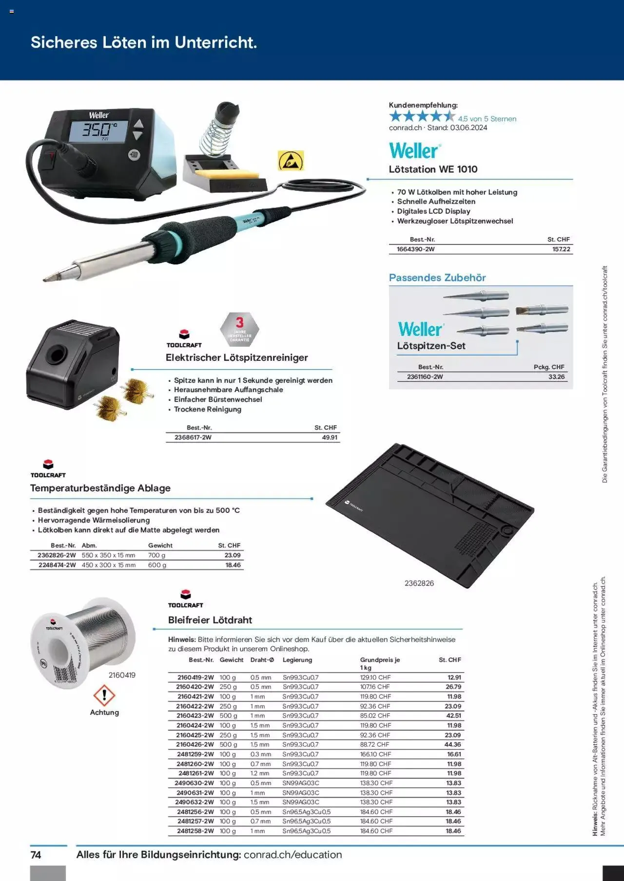 Conrad Aktionen Education von 17. Juni bis 9. Januar 2025 - Prospekt seite  76
