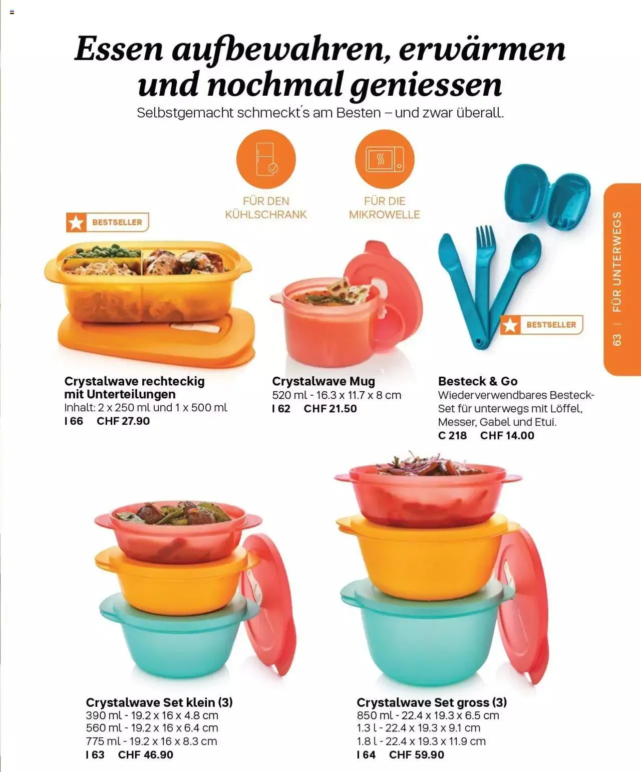 Tupperware - Herbst / Winter 2022-23 von 1. September bis 31. Dezember 2023 - Prospekt seite  63