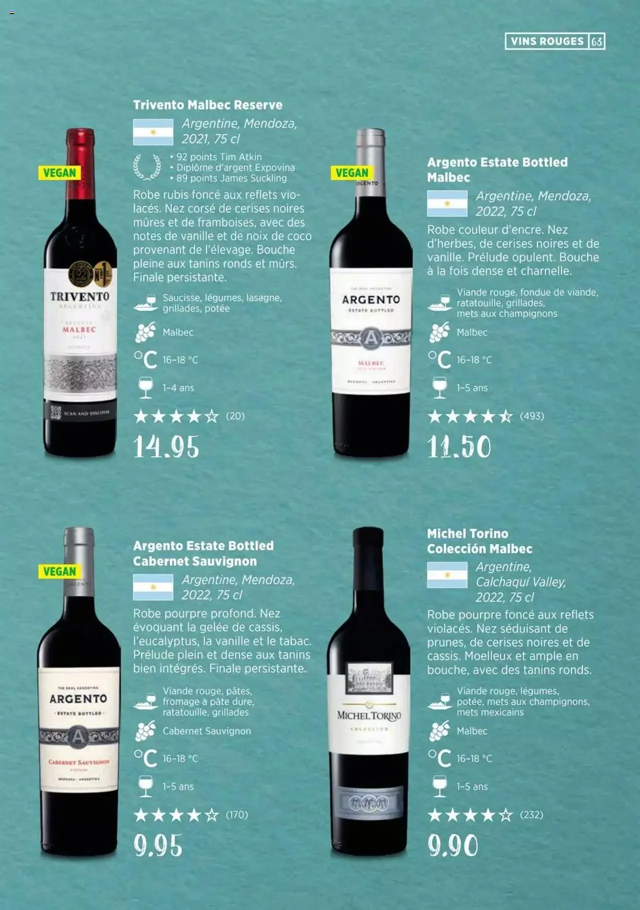 Denner Guide des vins 2023 /2024 FR von 11. September bis 31. Dezember 2024 - Prospekt seite  63