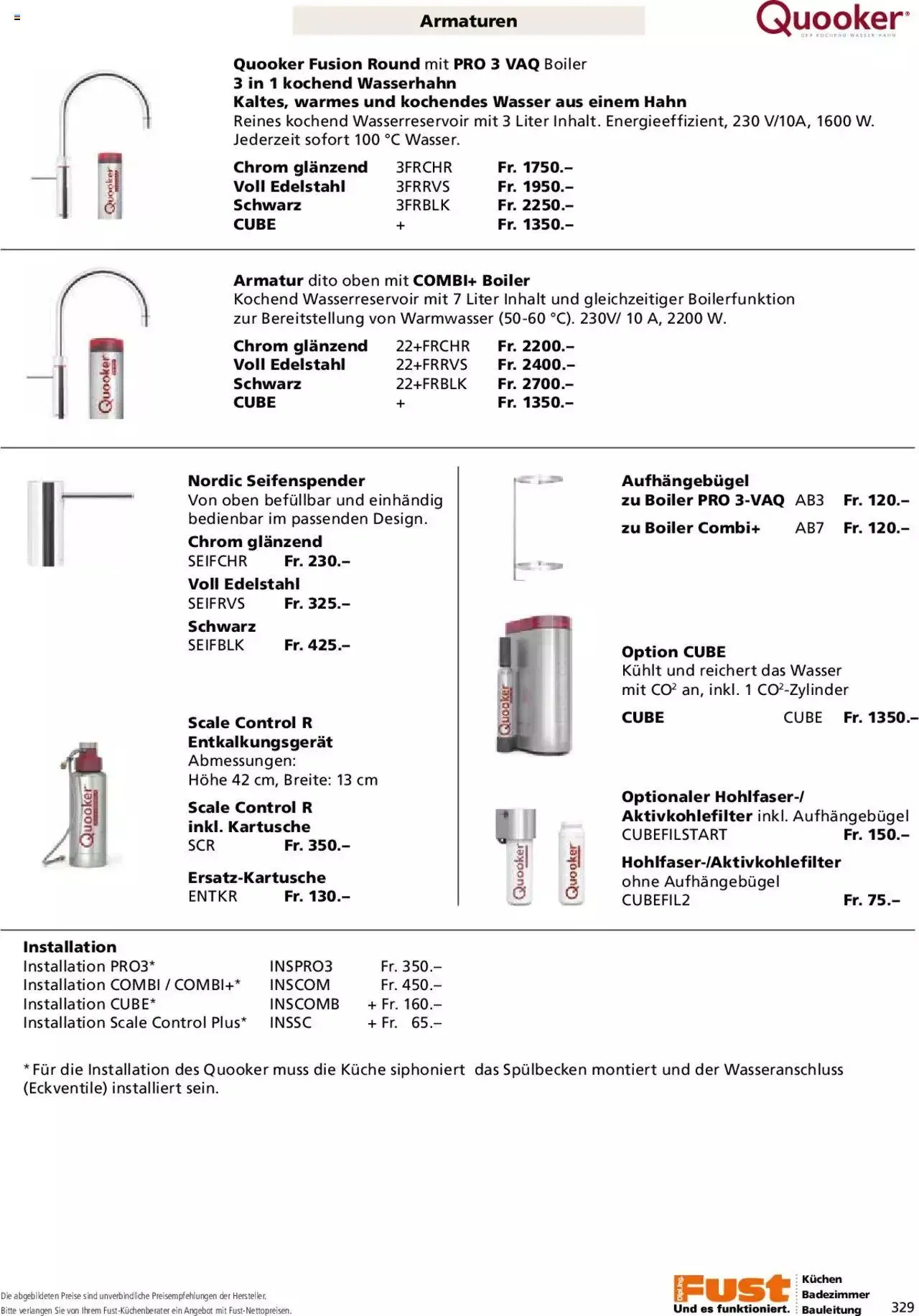 Fust - Küchenmagazin - Riesenauswahl von 22. Februar bis 31. Dezember 2023 - Prospekt seite 329