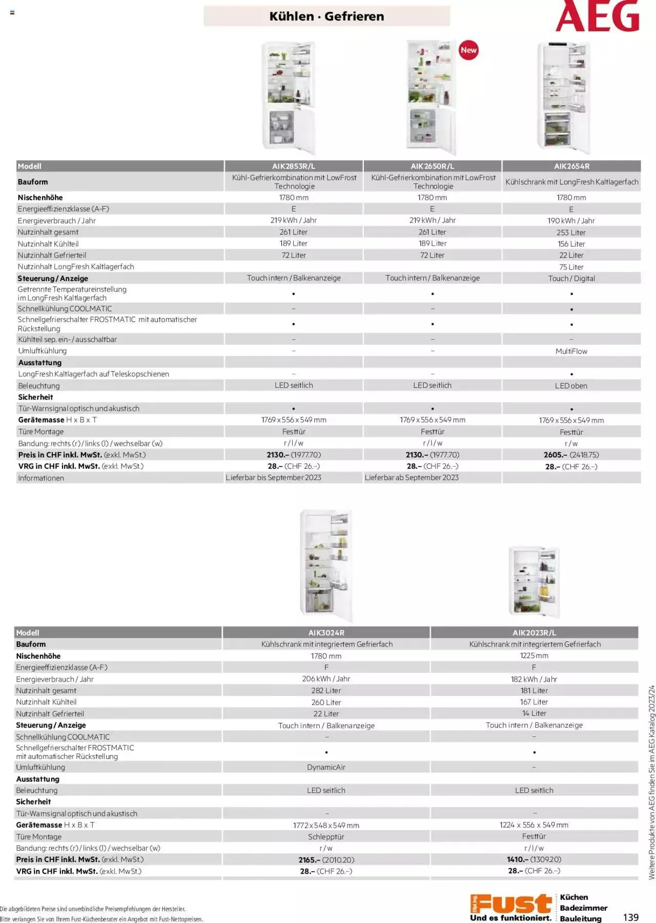 Fust - Küchenmagazin - Riesenauswahl von 22. Februar bis 31. Dezember 2023 - Prospekt seite 139