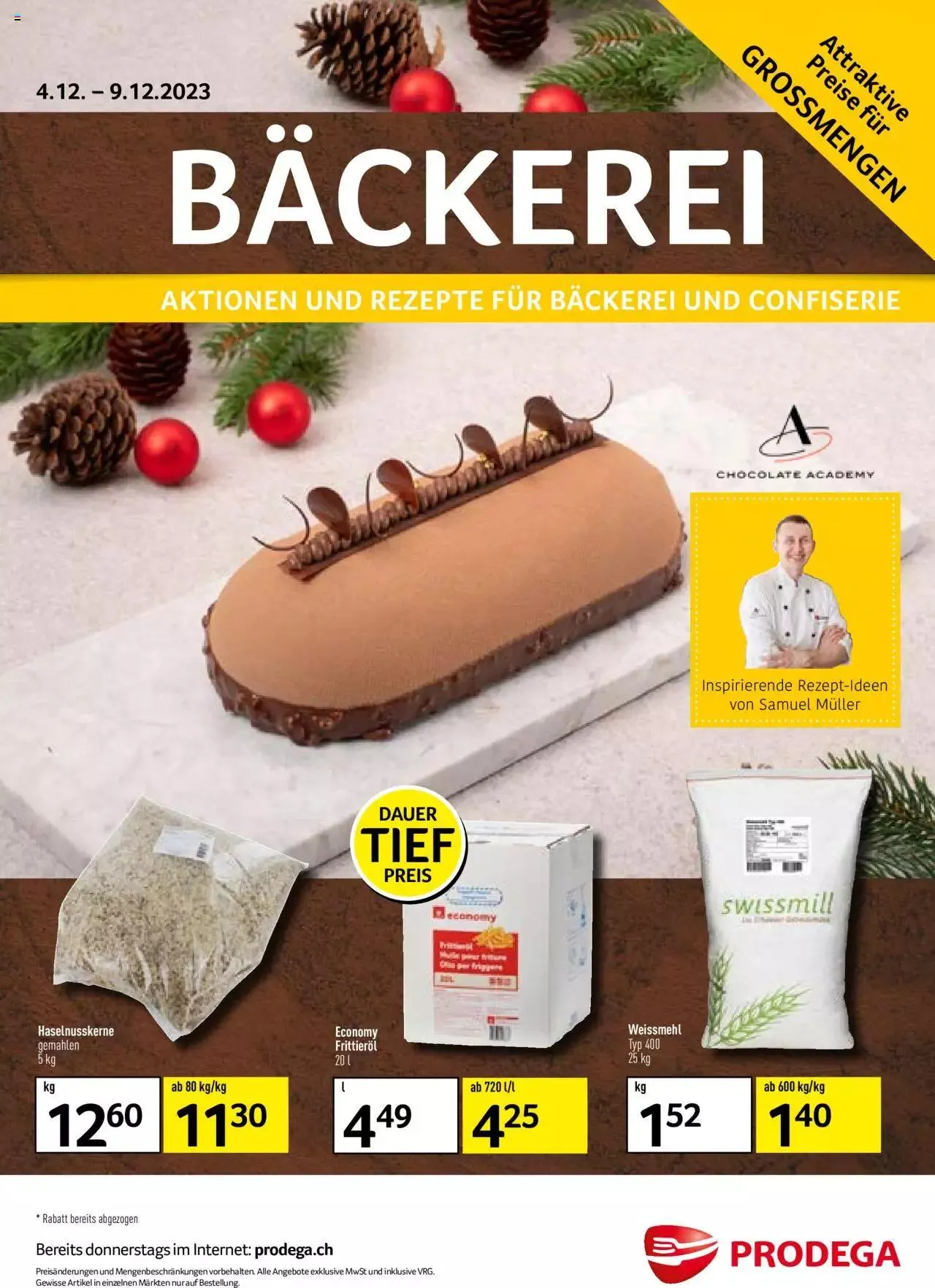 Prodega Aktionen Bäckerei von 4. Dezember bis 9. Dezember 2023 - Prospekt seite 1