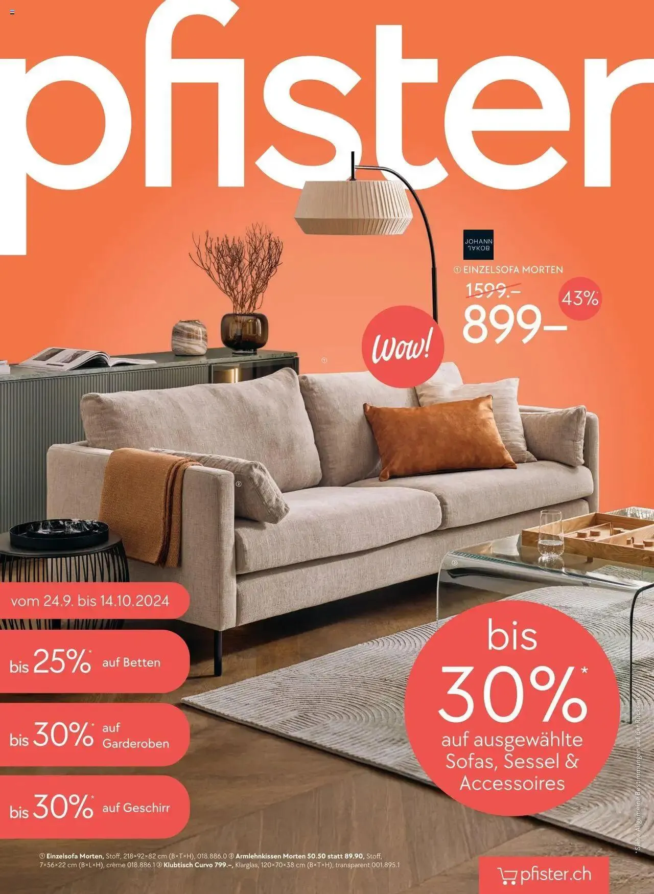 Pfister Aktionen von 24. September bis 14. Oktober 2024 - Prospekt seite  1