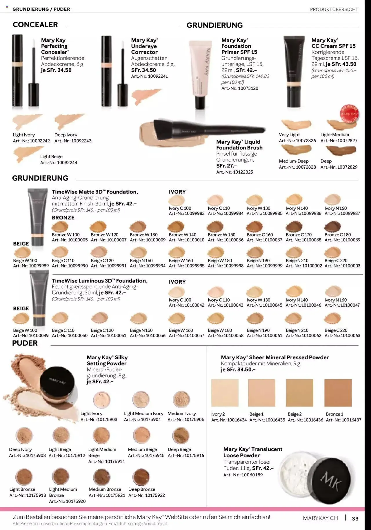 Mary Kay - Aktueller Prospekt von 17. Oktober bis 31. Dezember 2023 - Prospekt seite  33