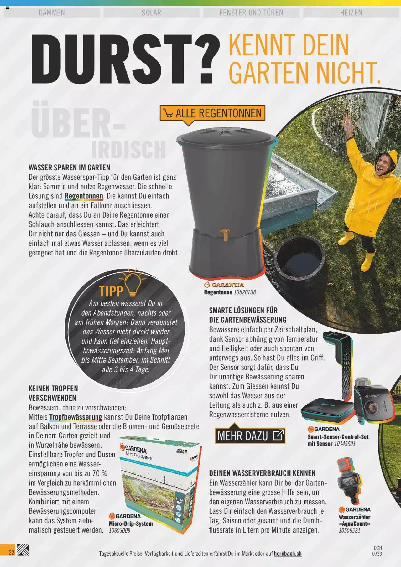 Hornbach Aktionen von 16. August bis 31. Dezember 2023 - Prospekt seite 22