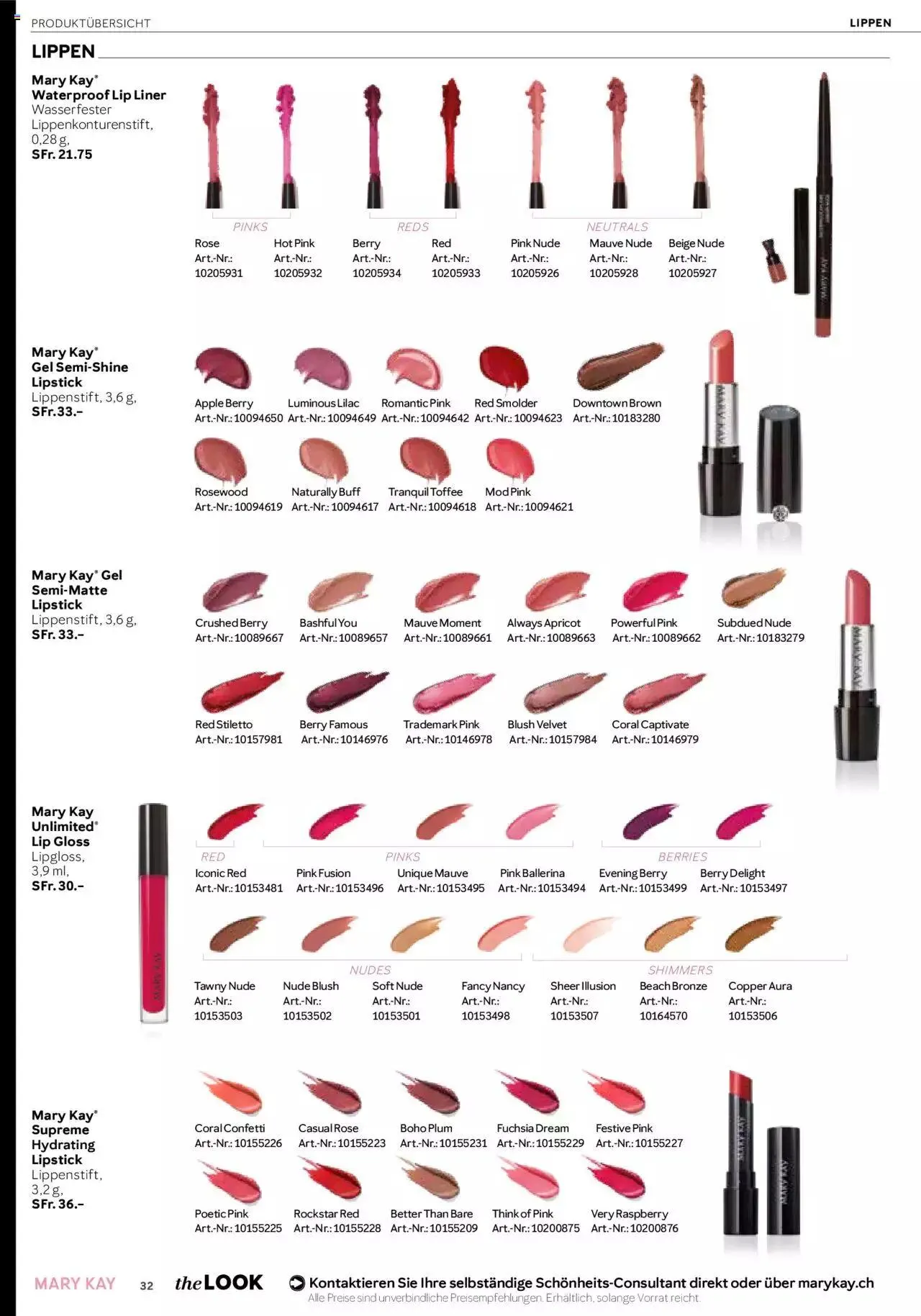 Mary Kay Aktionen von 16. April bis 31. Dezember 2024 - Prospekt seite  32
