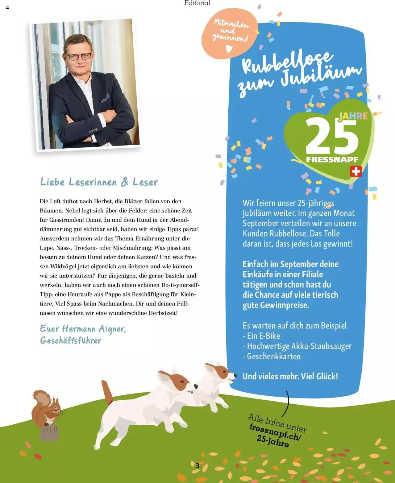 Fressnapf Magazin von 1. September bis 31. Oktober 2023 - Prospekt seite 3