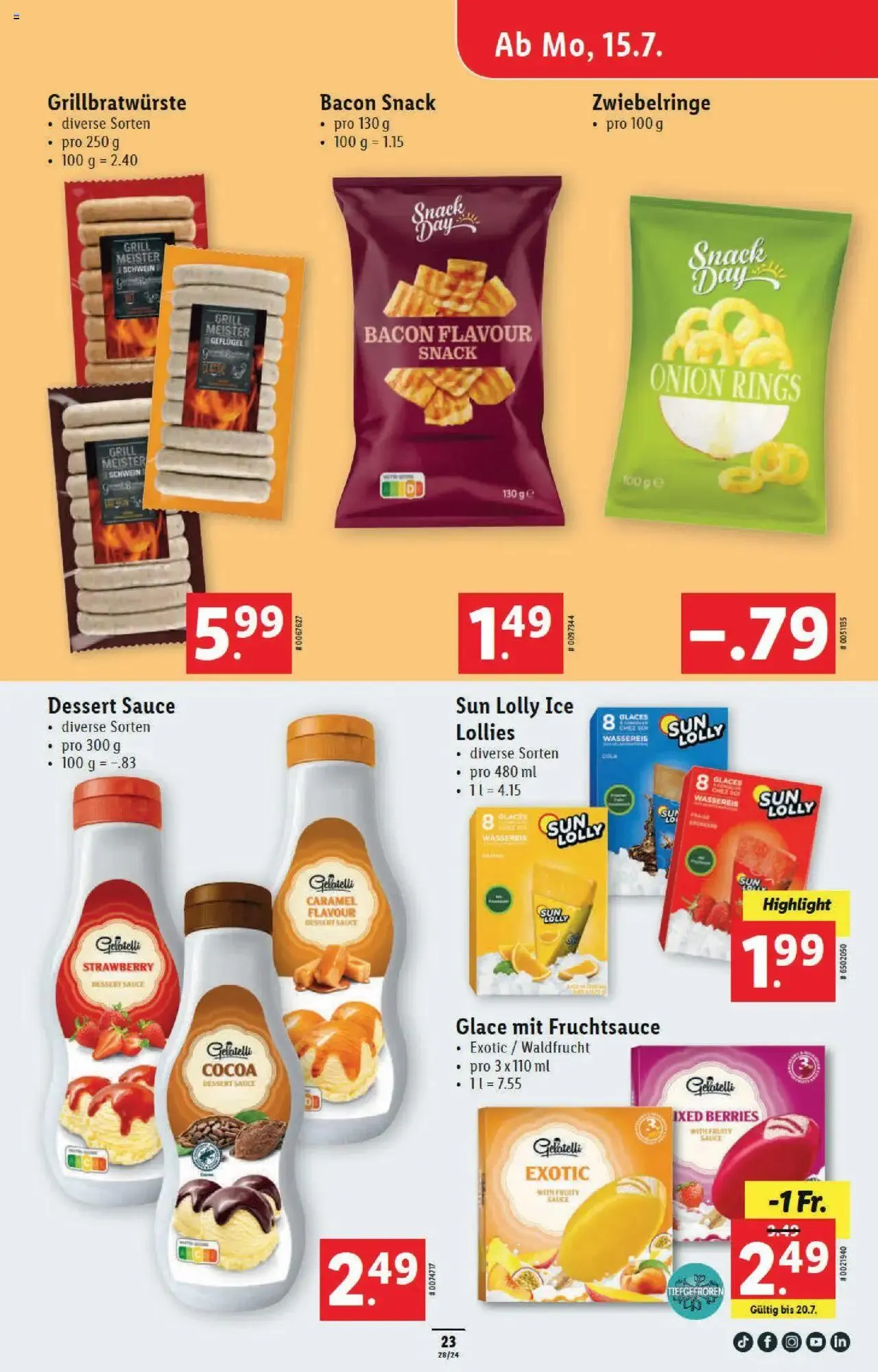 Lidl Aktionen von 11. Juli bis 17. Juli 2024 - Prospekt seite  23