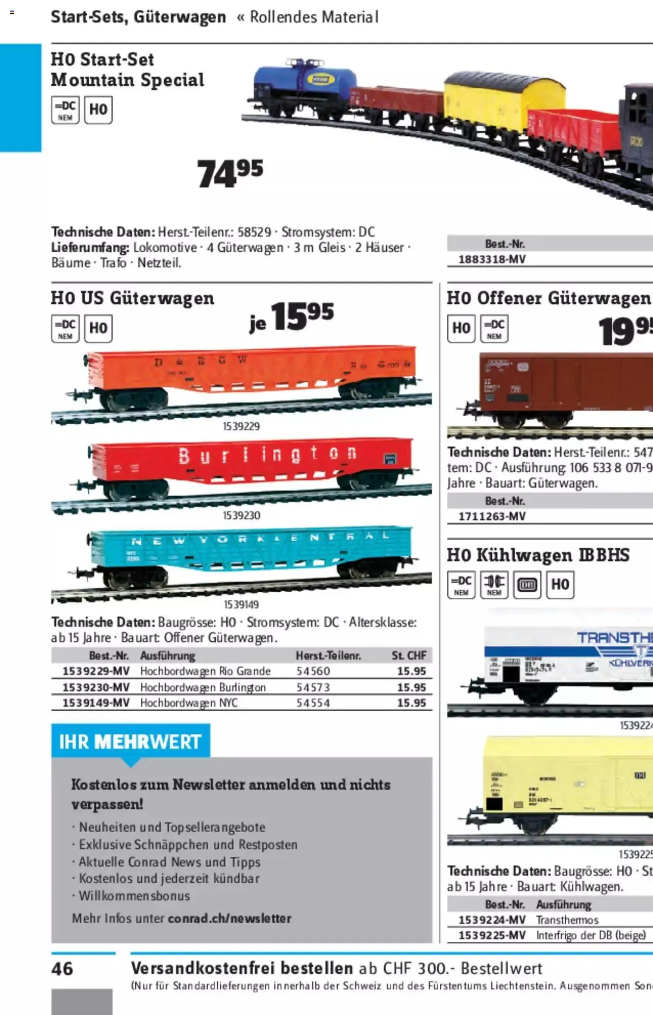 Conrad - Modellbahn Katalog 2022/23 von 5. September bis 31. Dezember 2023 - Prospekt seite  95