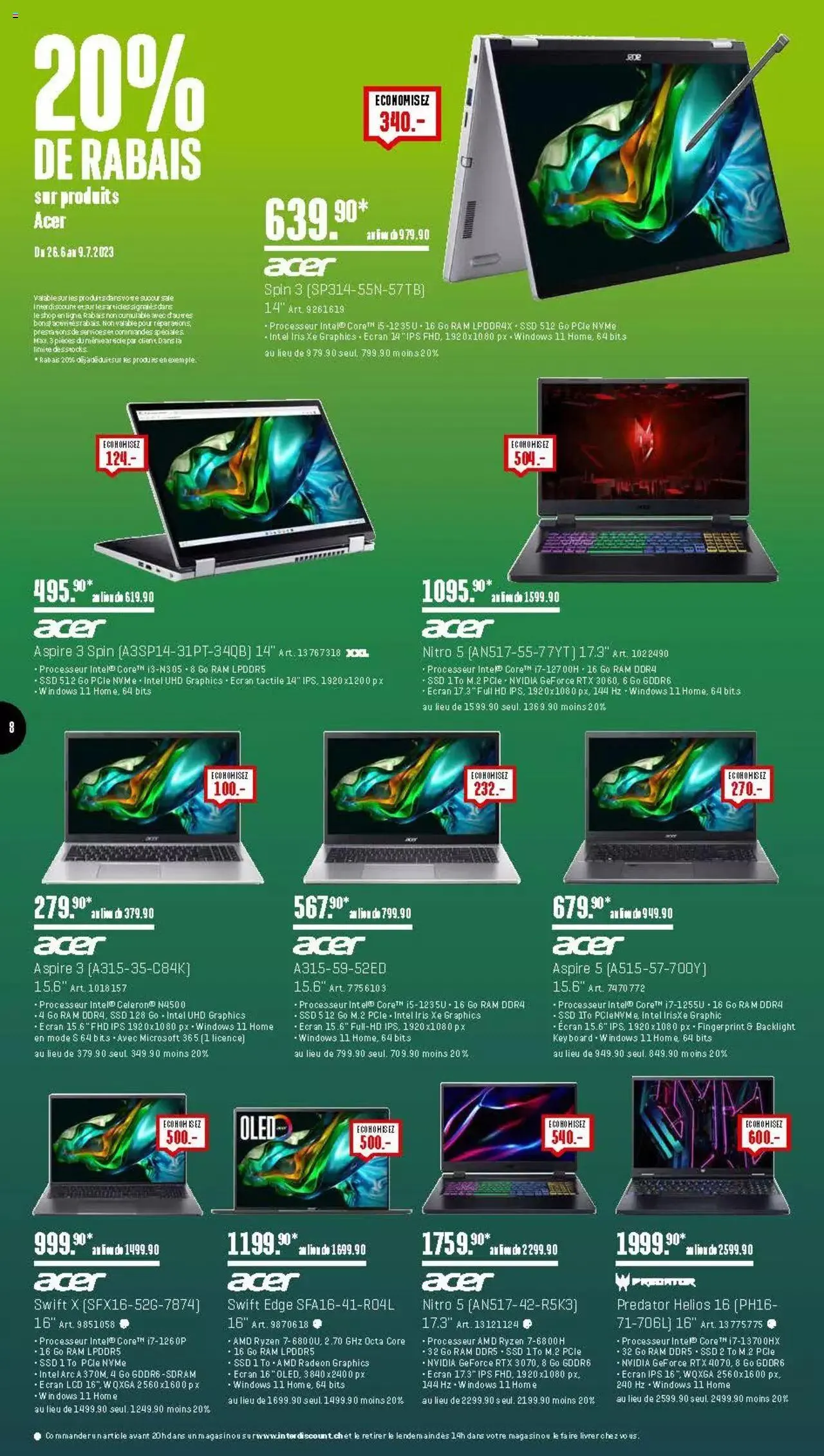 Interdiscount Aktionen FR von 26. Juni bis 31. Dezember 2023 - Prospekt seite  8