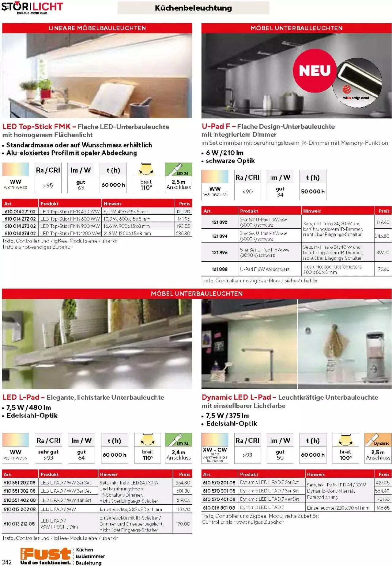 Fust Küchen- und Badezimmerprospekt von 4. März bis 31. Dezember 2024 - Prospekt seite  342