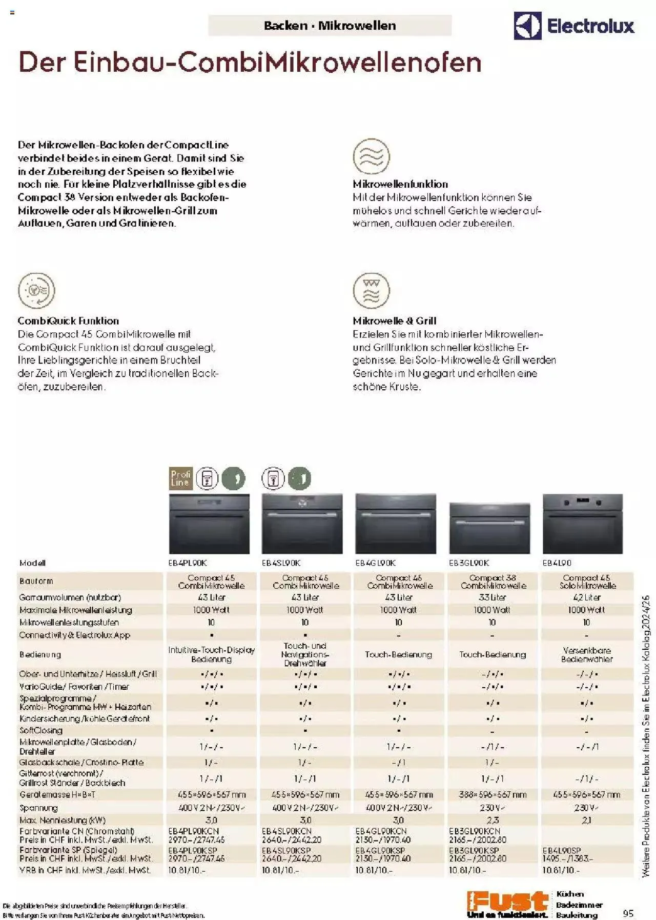Fust Küchen- und Badezimmerprospekt von 4. März bis 31. Dezember 2024 - Prospekt seite  95