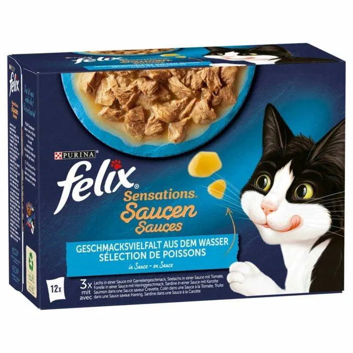 Felix Katzenfutter Sensations in Sauce Geschmacksvielfalt aus dem Wasser