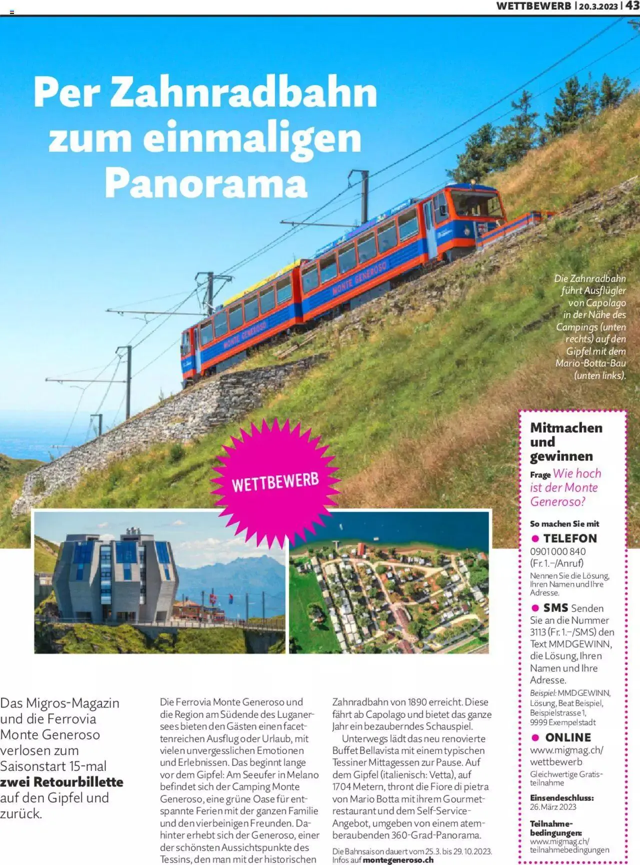 Migros - Magazin von 20. März bis 31. Dezember 2023 - Prospekt seite  43