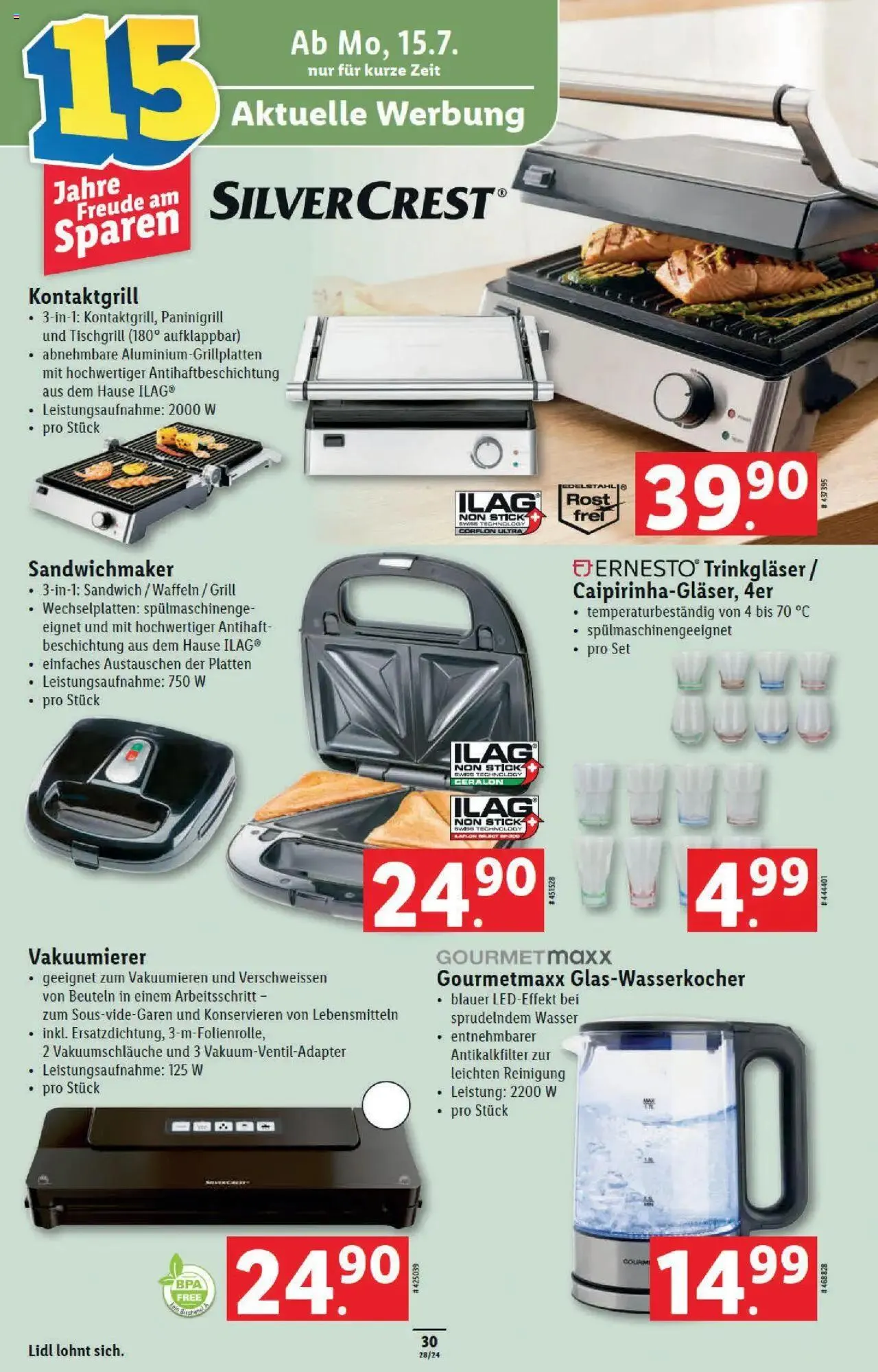 Lidl Aktionen von 11. Juli bis 17. Juli 2024 - Prospekt seite 30