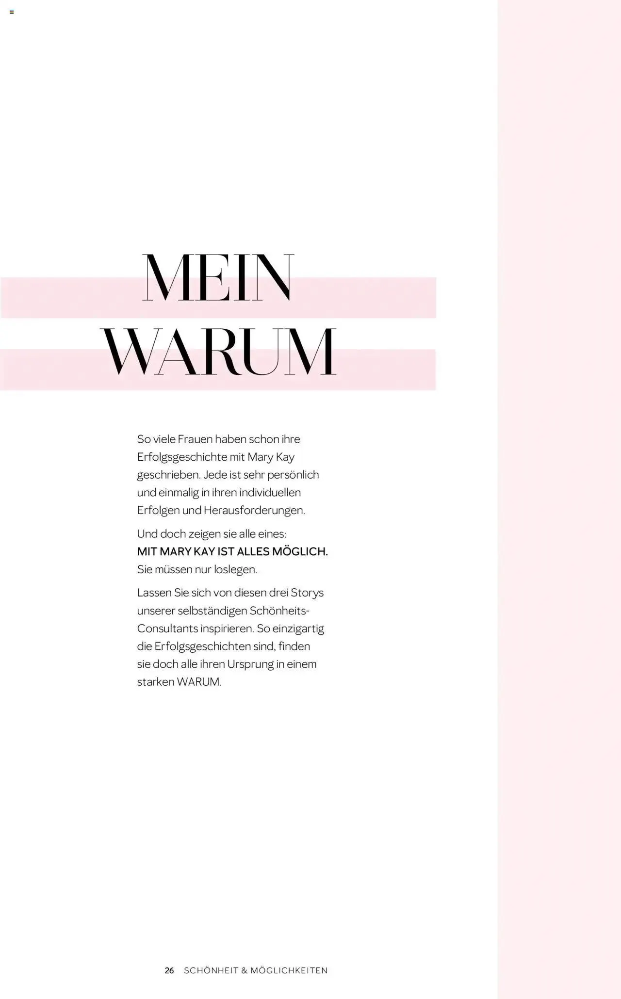 Mary Kay Aktionen Schönheit & Möglichkeiten von 18. Oktober bis 31. Dezember 2024 - Prospekt seite 26