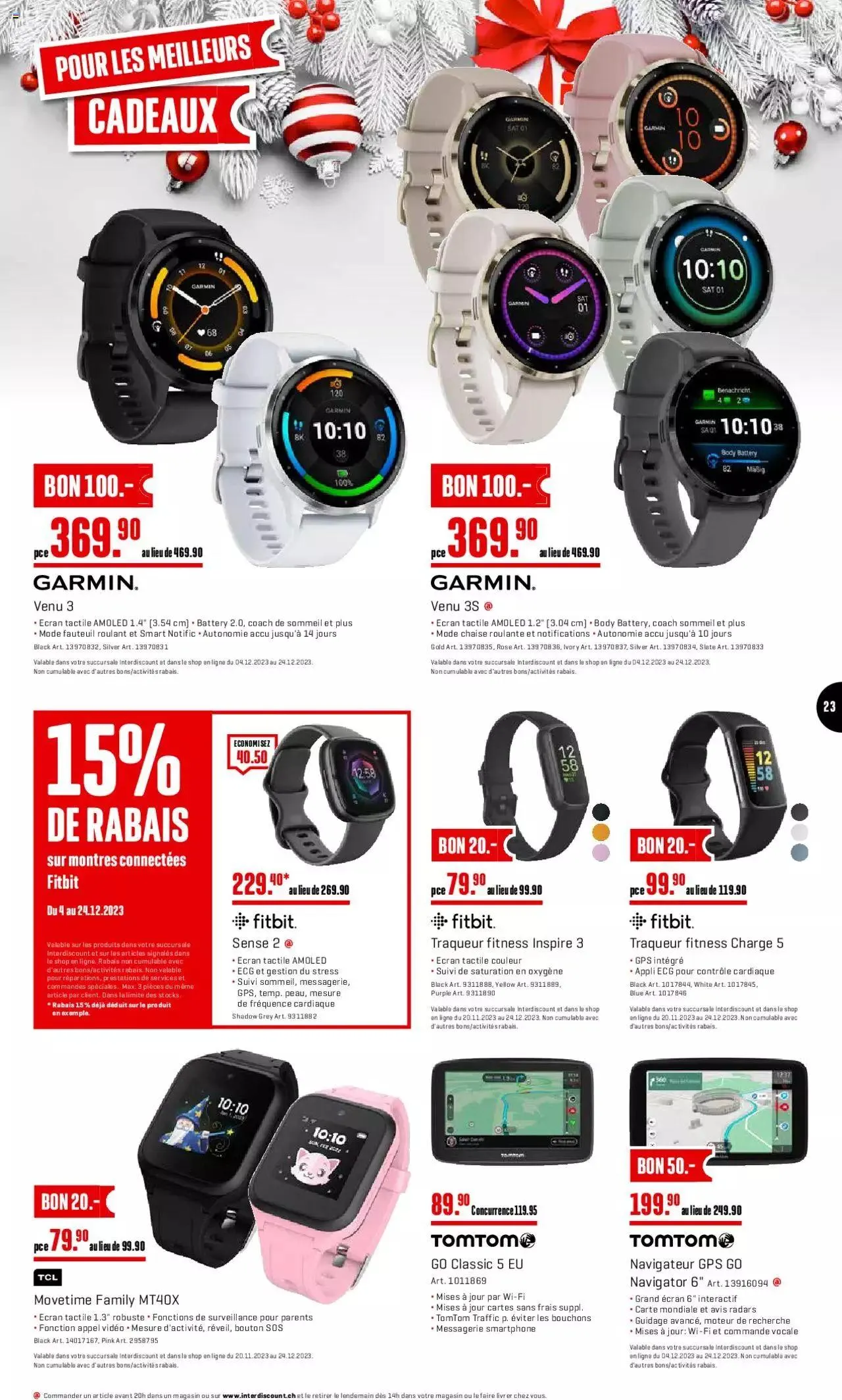 Interdiscount Aktionen FR von 4. Dezember bis 24. Dezember 2023 - Prospekt seite  23