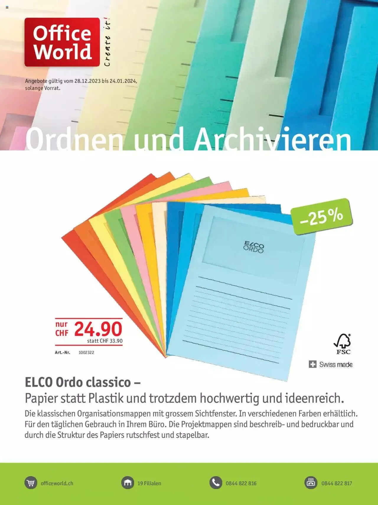 Office World Archivieren Prospekt von 28. Dezember bis 24. Januar 2024 - Prospekt seite  