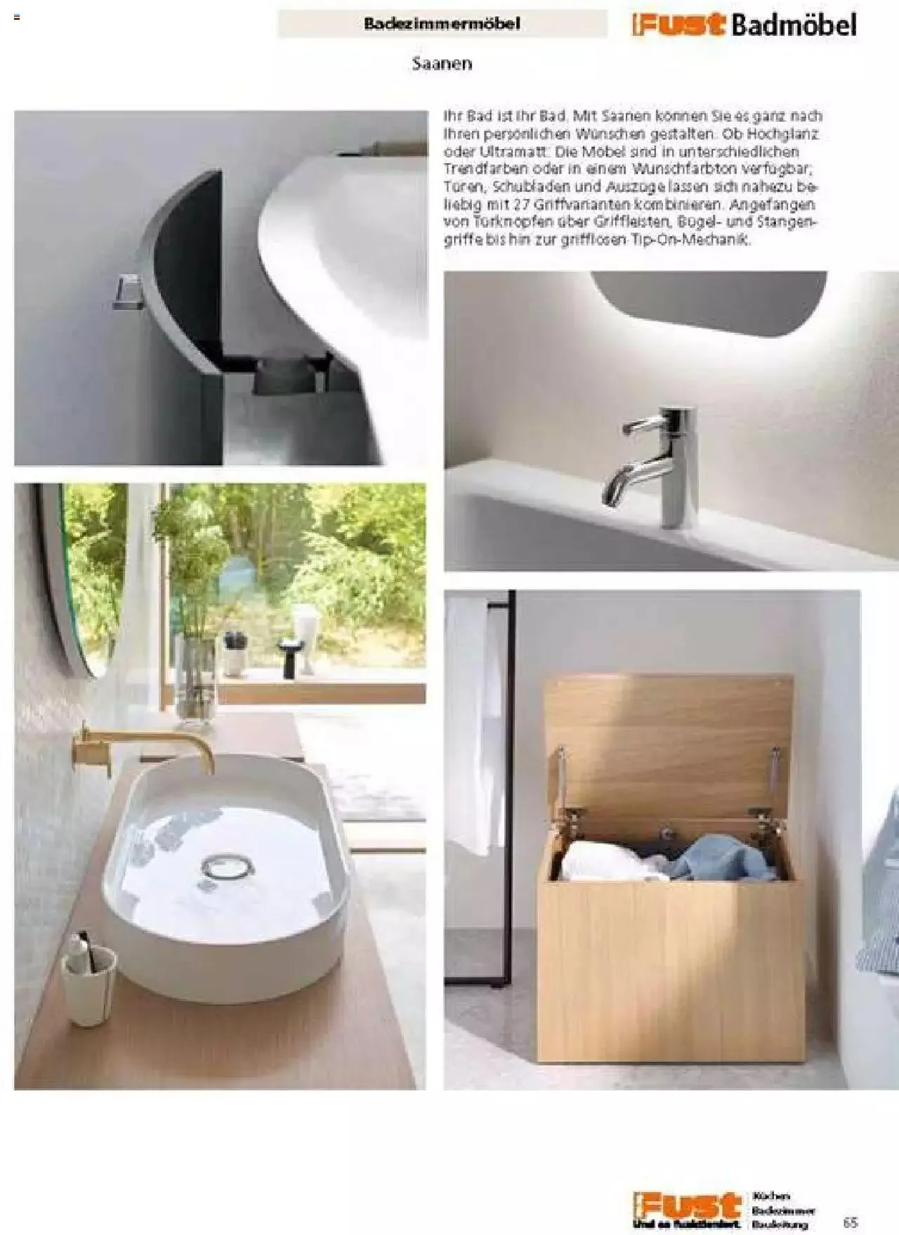 Fust Badezimmermagazin von 17. April bis 31. Dezember 2023 - Prospekt seite 65