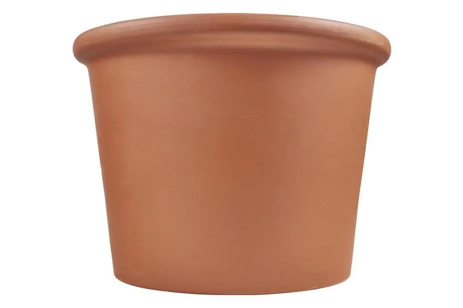 Deroma Pflanztopf Cilindro Bordato Terrakotta | ⌀ 33 × 25 cm