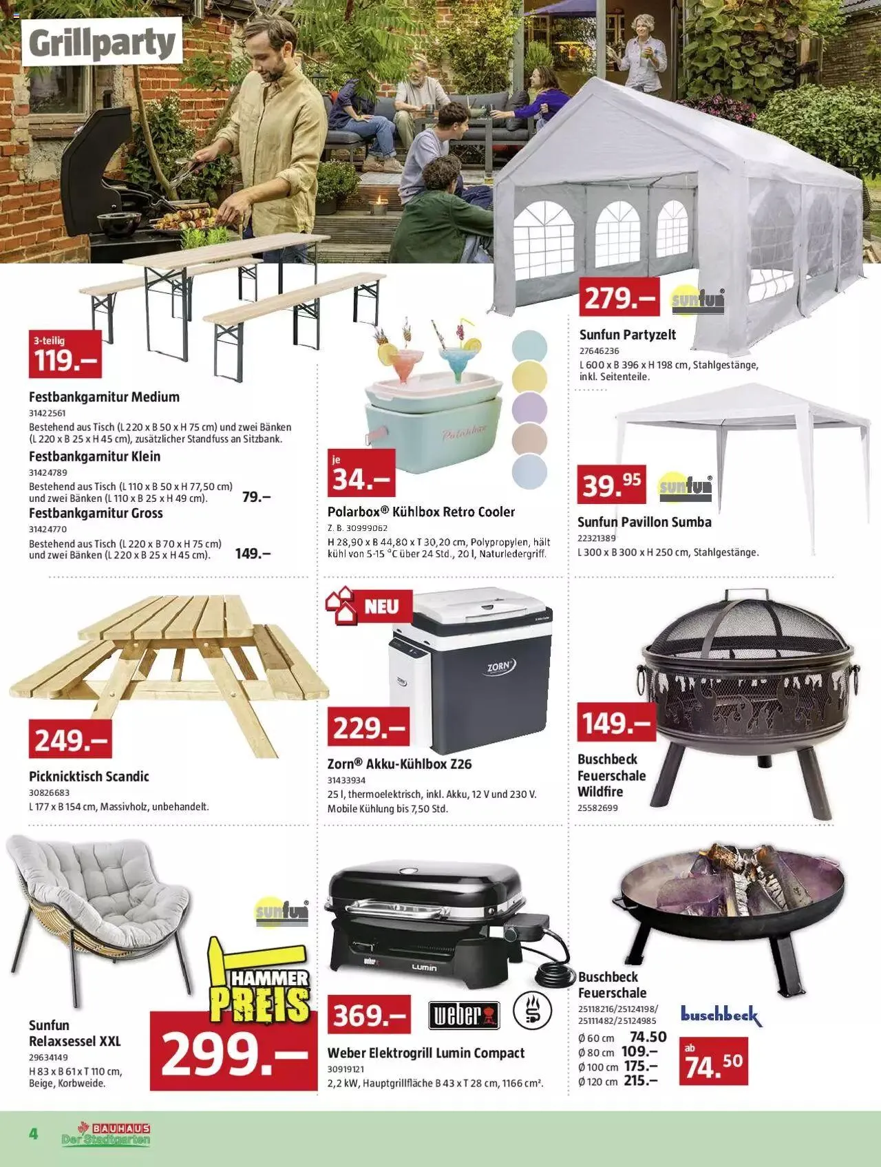 Bauhaus Aktionen von 27. Mai bis 30. Juni 2024 - Prospekt seite 4