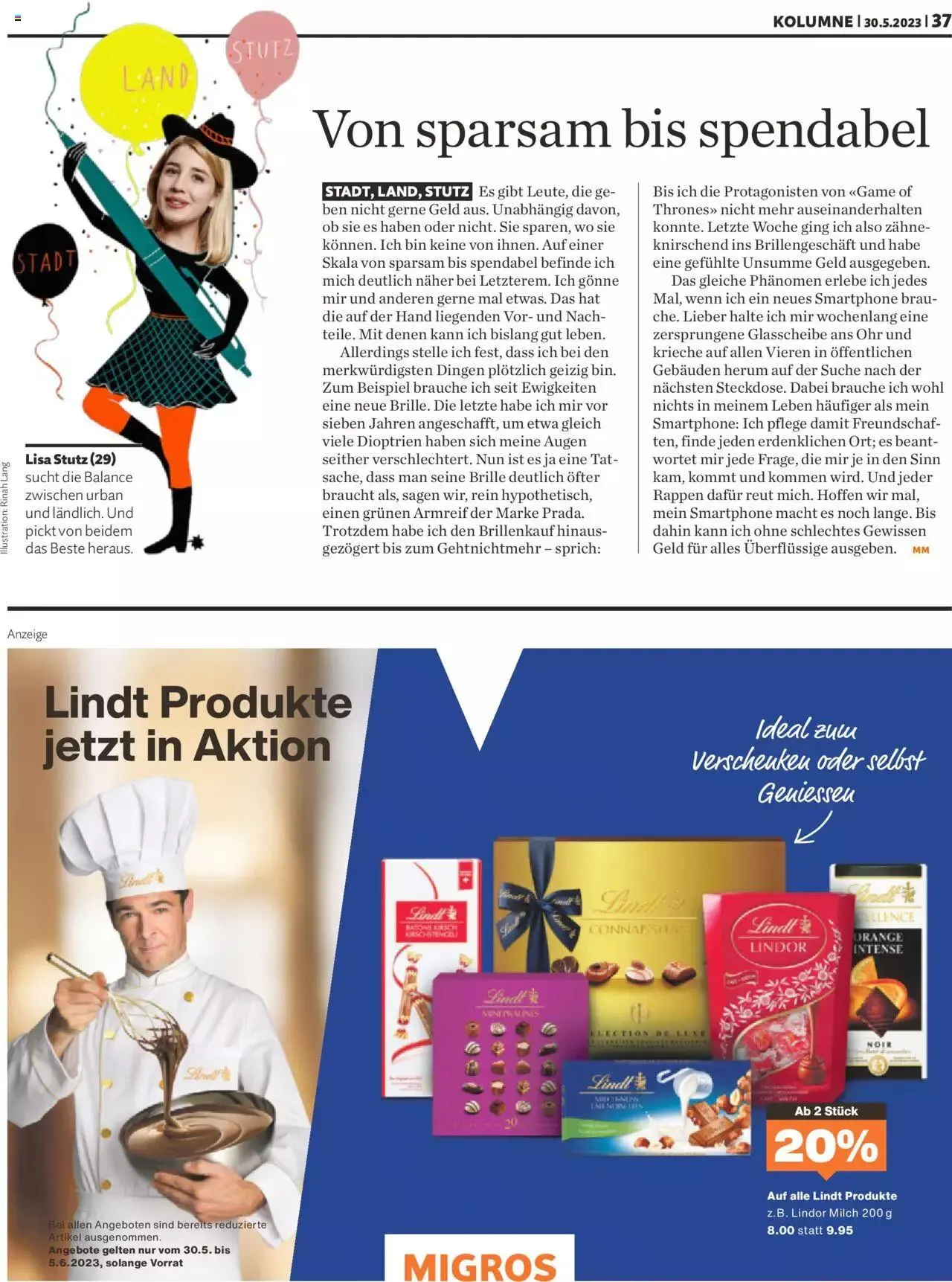 Migros Magazin von 30. Mai bis 31. Dezember 2023 - Prospekt seite  37