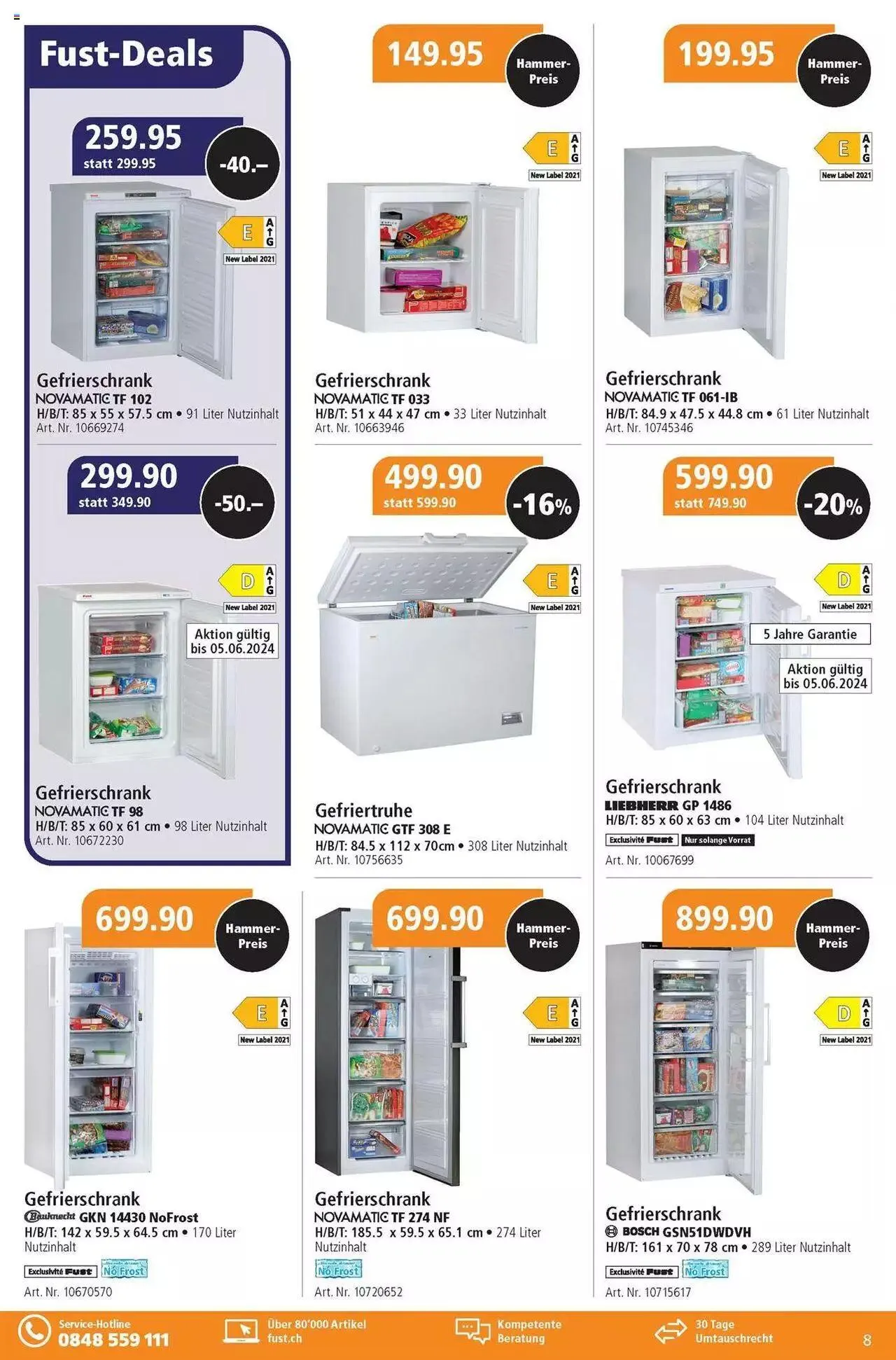 Fust Aktionen von 30. Mai bis 23. Juni 2024 - Prospekt seite 8