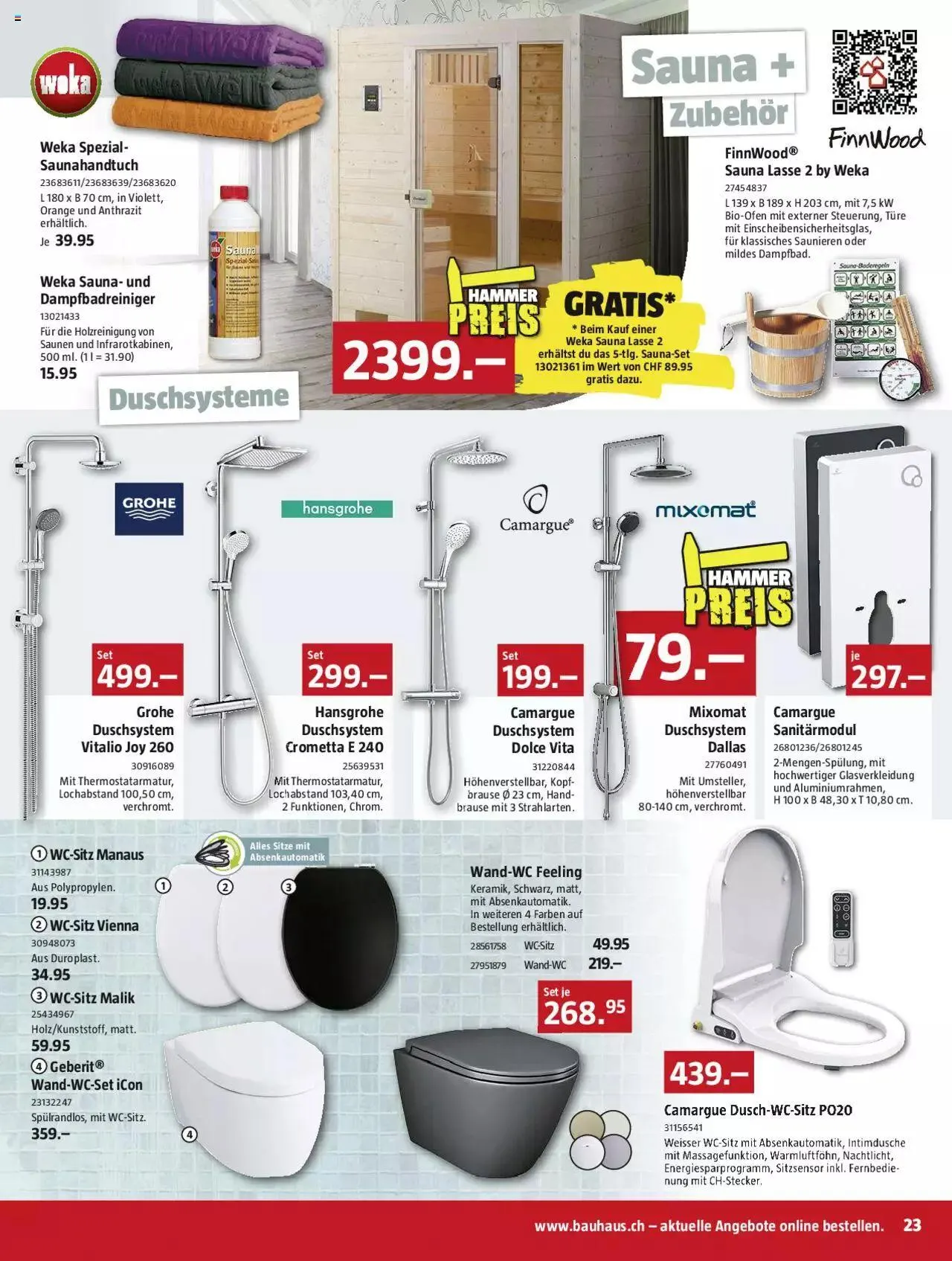 Bauhaus Aktionen von 27. November bis 31. Dezember 2023 - Prospekt seite 23