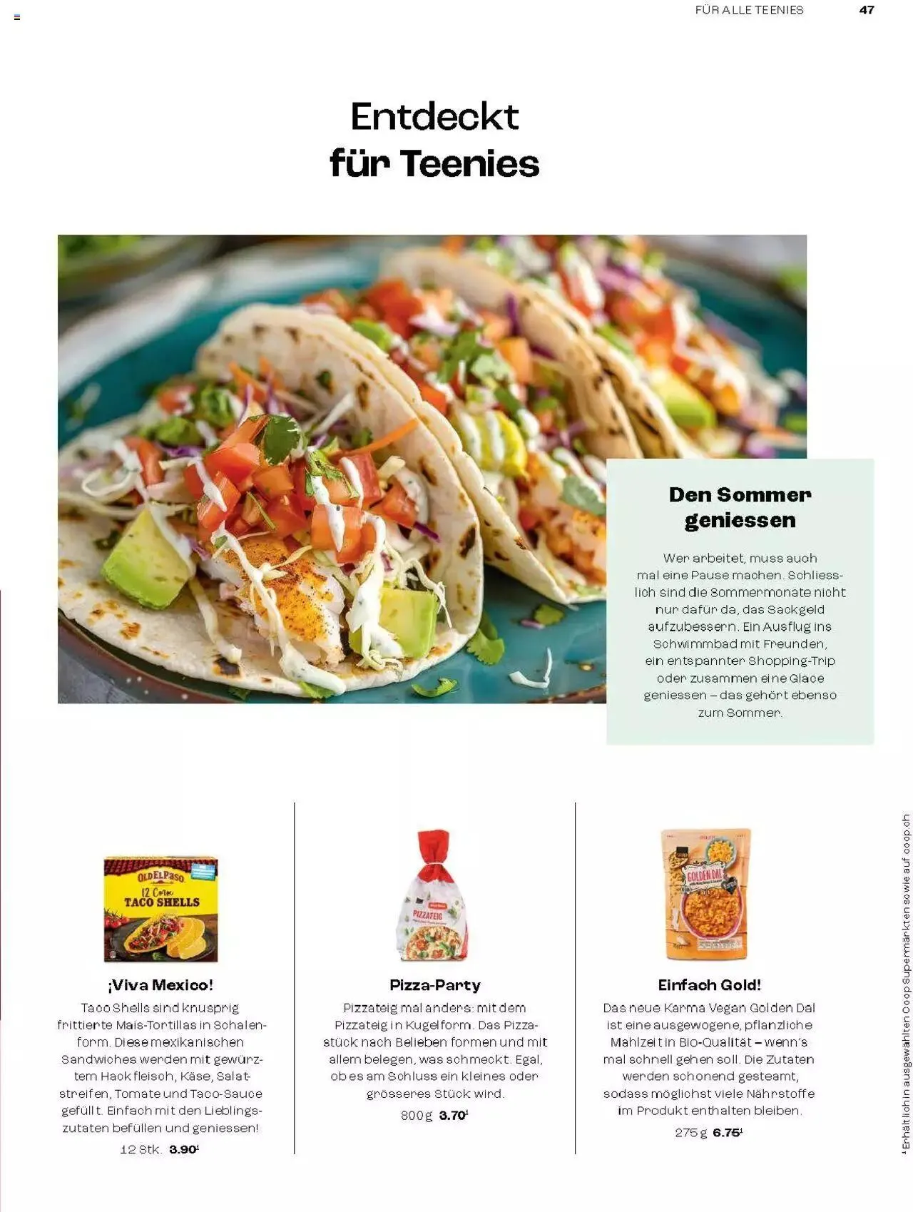 Coop Magazin Familien von 18. Juni bis 31. Dezember 2024 - Prospekt seite  47