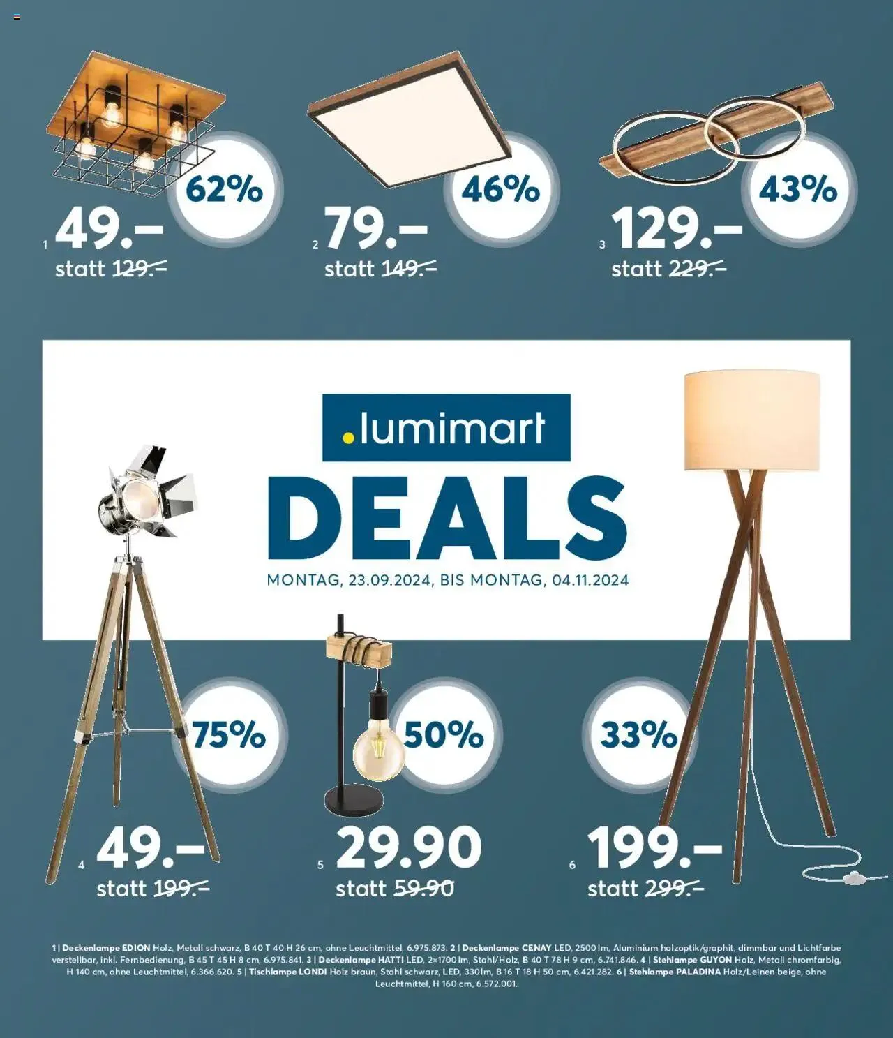 Lumimart Aktionen von 23. September bis 4. November 2024 - Prospekt seite  1