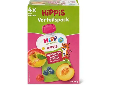 Quetschbeutel Waldbeeren Apfel Pfirsisch