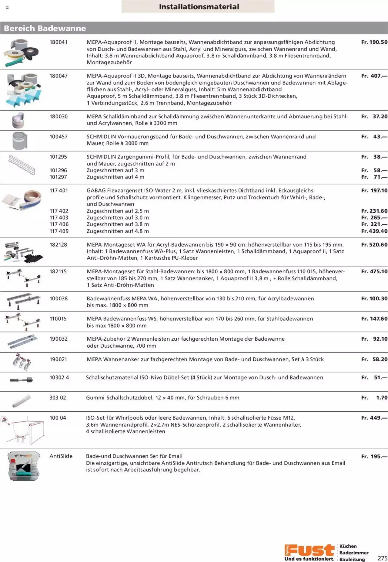 Fust Aktionen Badezimmermagazin von 17. April bis 31. Dezember 2024 - Prospekt seite  275