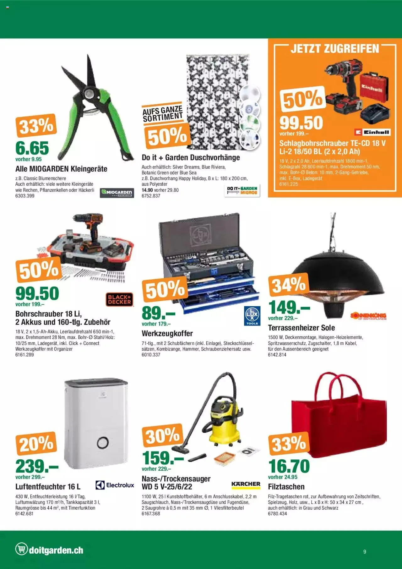 DO IT+GARDEN MIGROS Aktionen von 26. September bis 9. Oktober 2023 - Prospekt seite 9