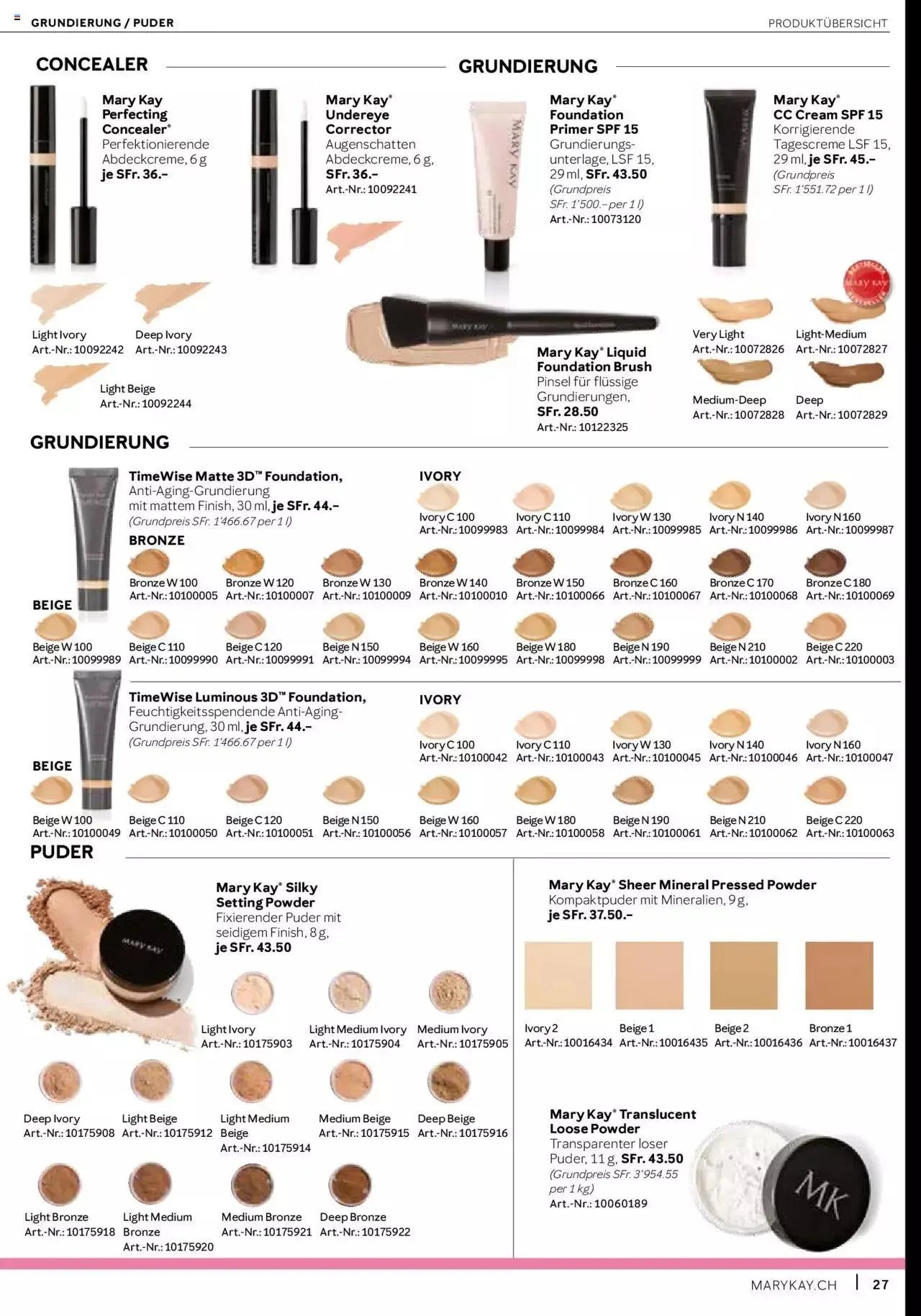 Mary Kay Aktionen von 17. Juli bis 31. Dezember 2023 - Prospekt seite 27