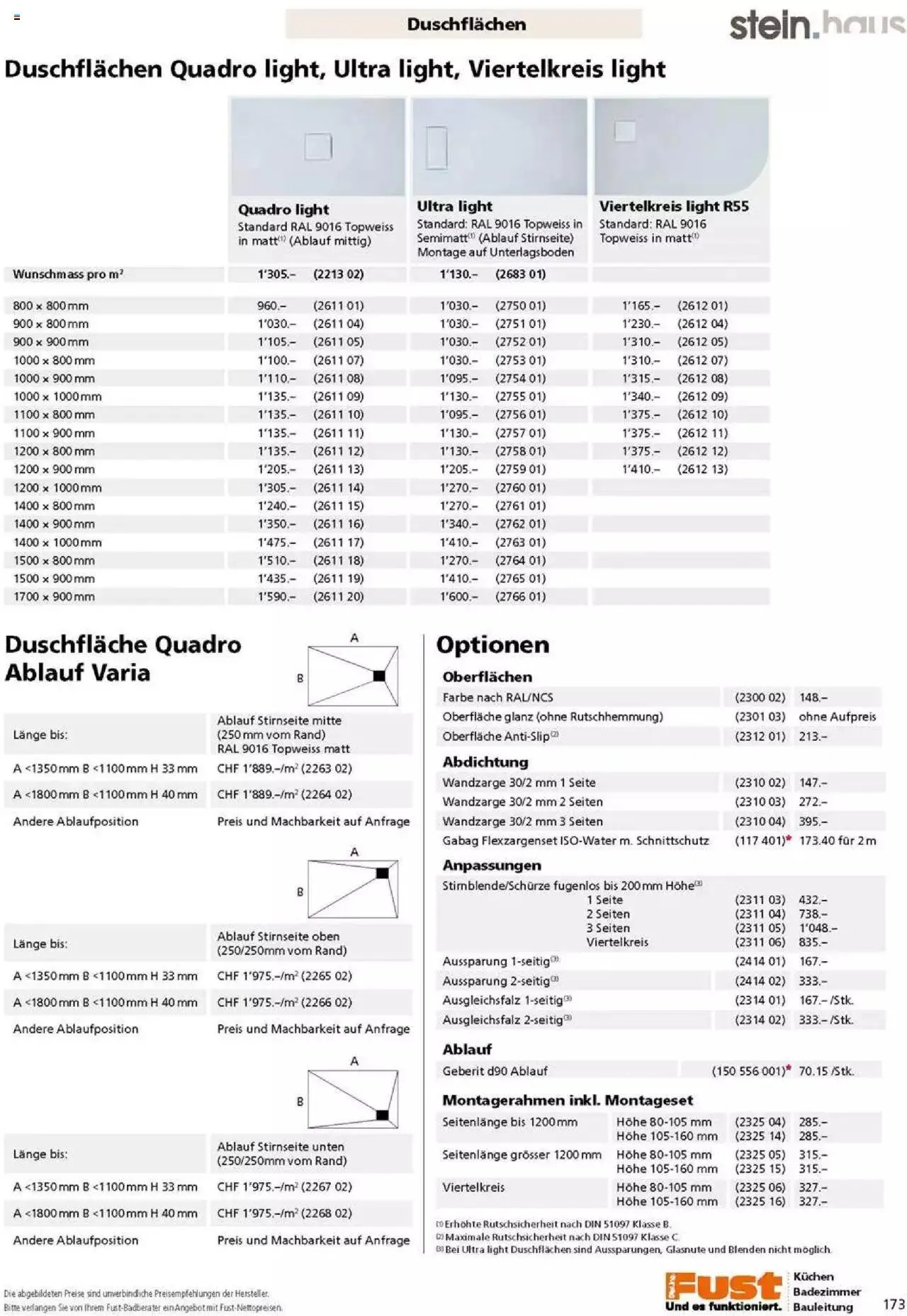 Fust Badezimmermagazin von 17. April bis 31. Dezember 2023 - Prospekt seite  173