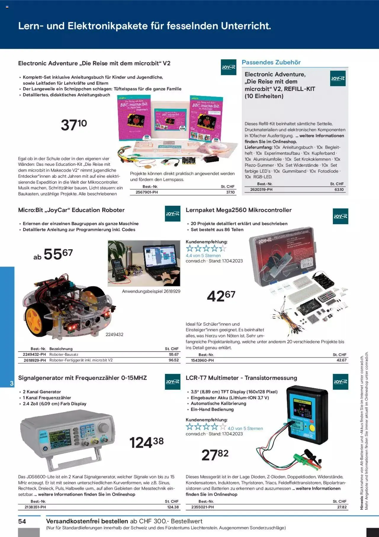 Conrad Aktionen Education von 5. September bis 31. Dezember 2024 - Prospekt seite  56