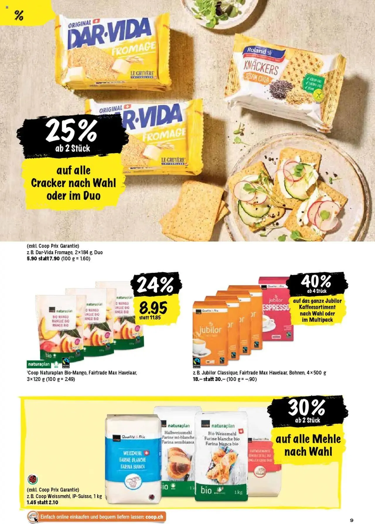 Coop Aktionen von 6. August bis 11. August 2024 - Prospekt seite 9