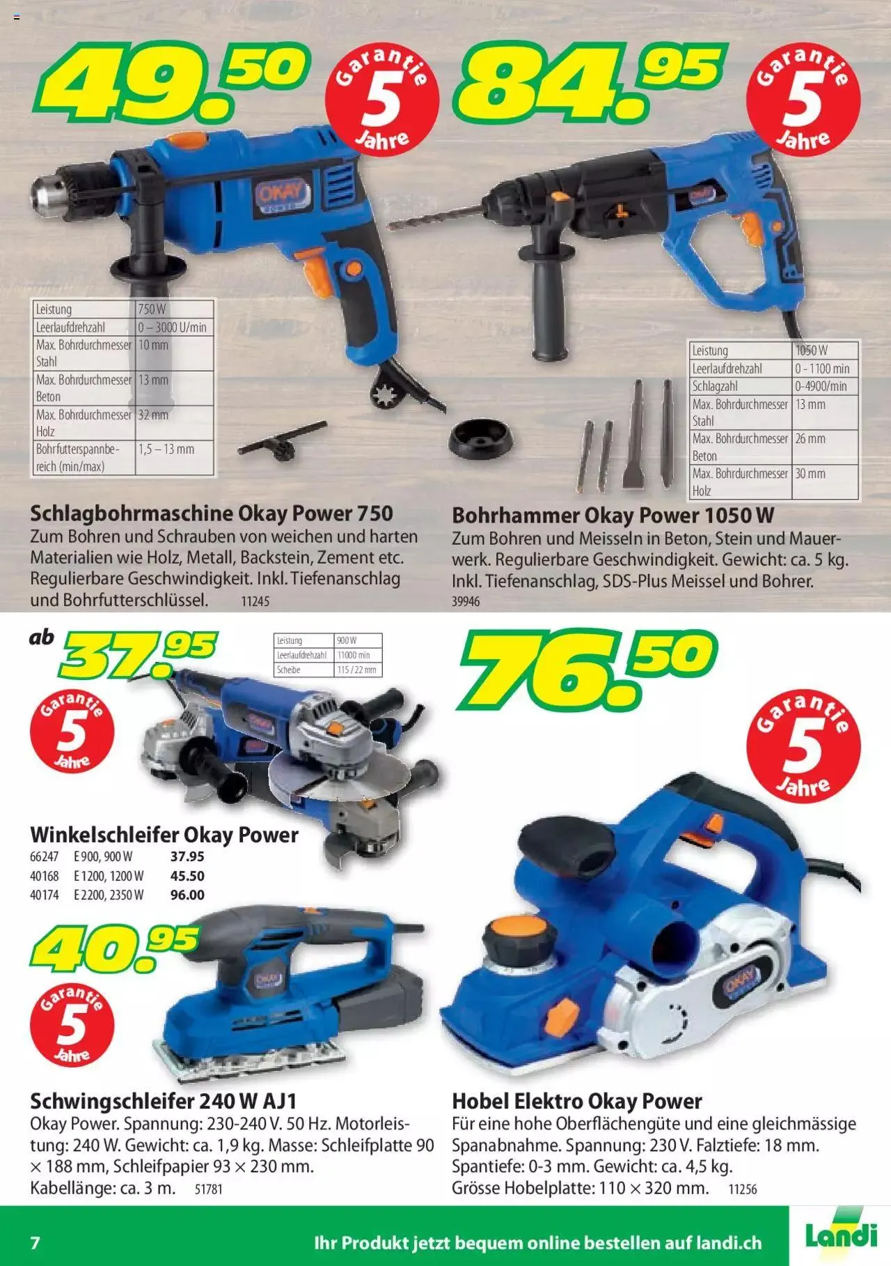 Landi - Elektrowerkzeug 2022 von 28. März bis 31. Dezember 2023 - Prospekt seite  7