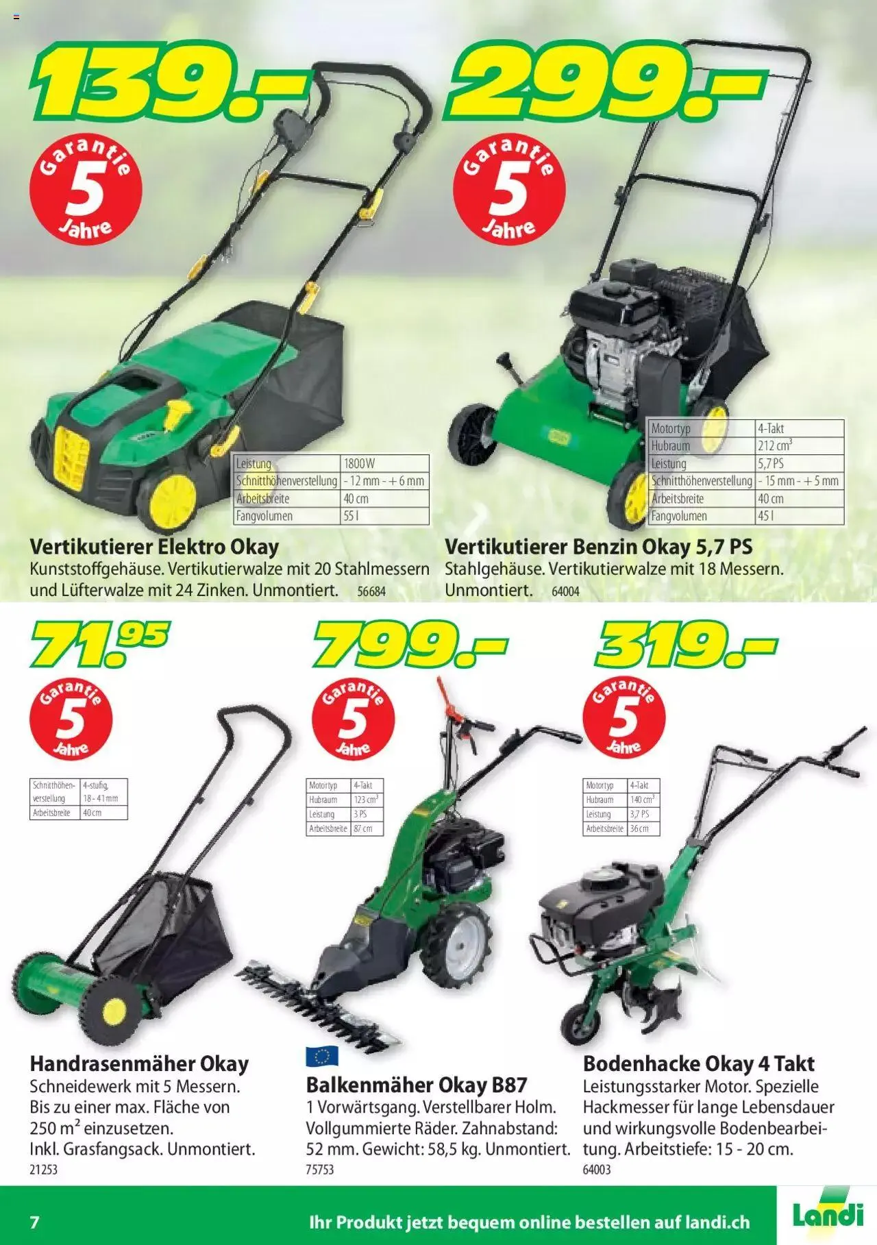 Landi - Motorgeräte 2022 von 1. April bis 31. Dezember 2023 - Prospekt seite  7