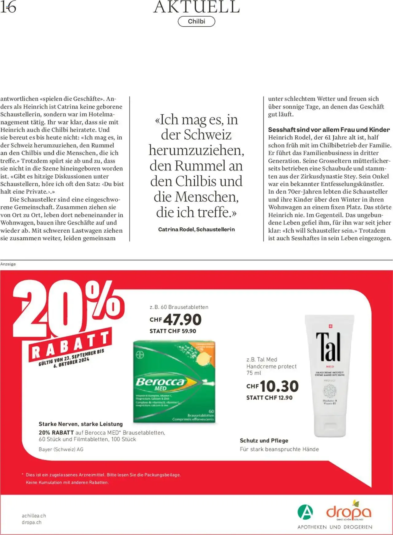 Migros - Magazin von 23. September bis 29. September 2024 - Prospekt seite  16