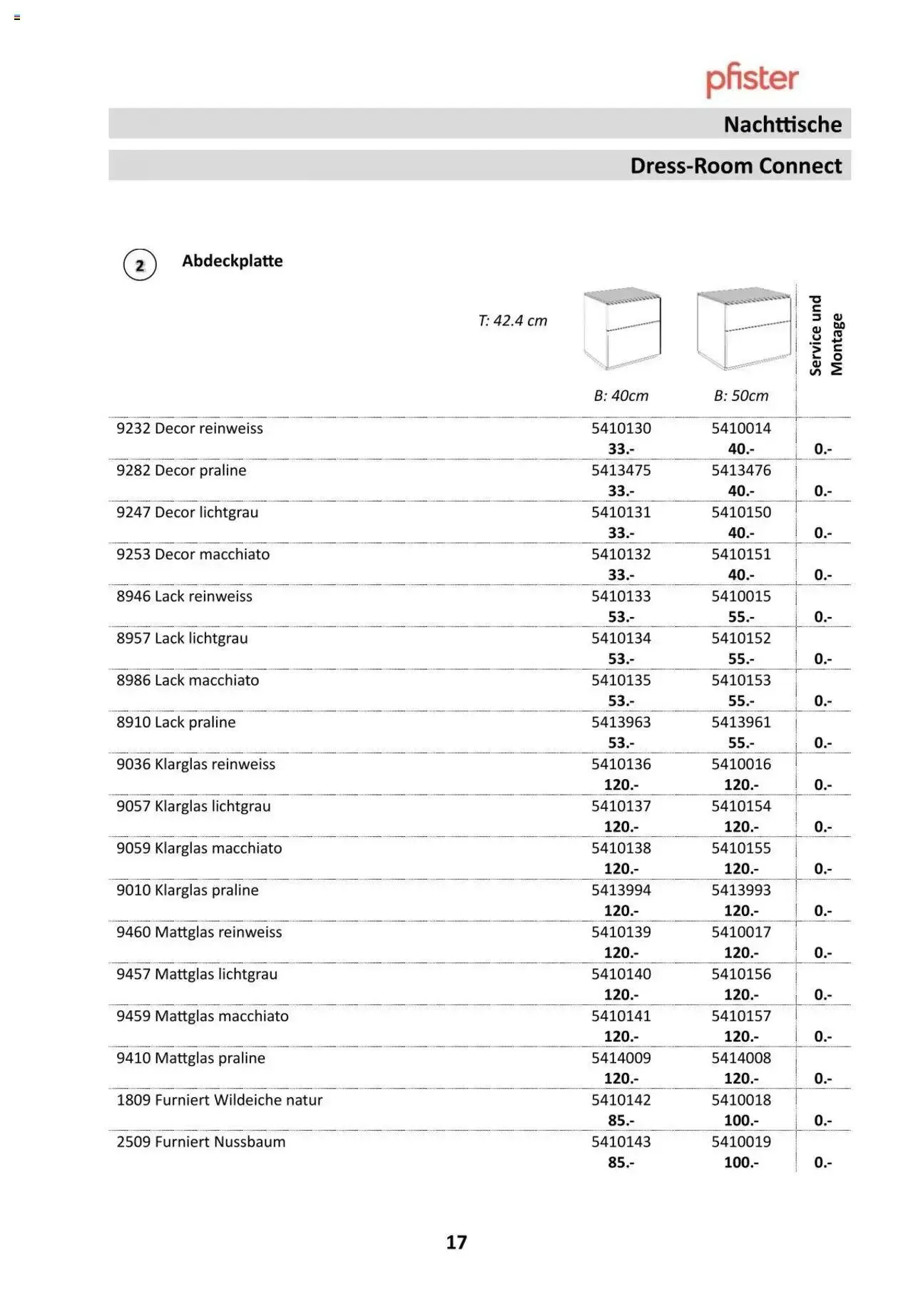 Pfister Dress-Room Broschüre 2024 von 13. September bis 31. Dezember 2024 - Prospekt seite  17
