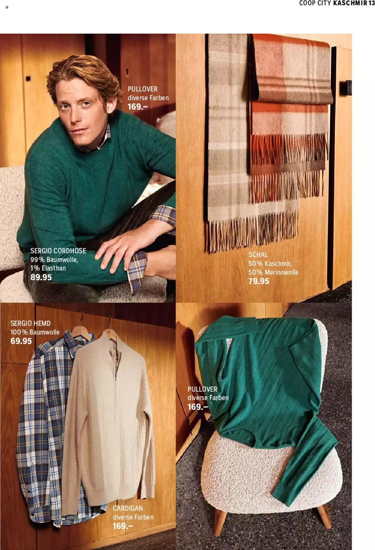 Coop City Aktionen Cashmere Collection von 5. September bis 31. Dezember 2023 - Prospekt seite 13