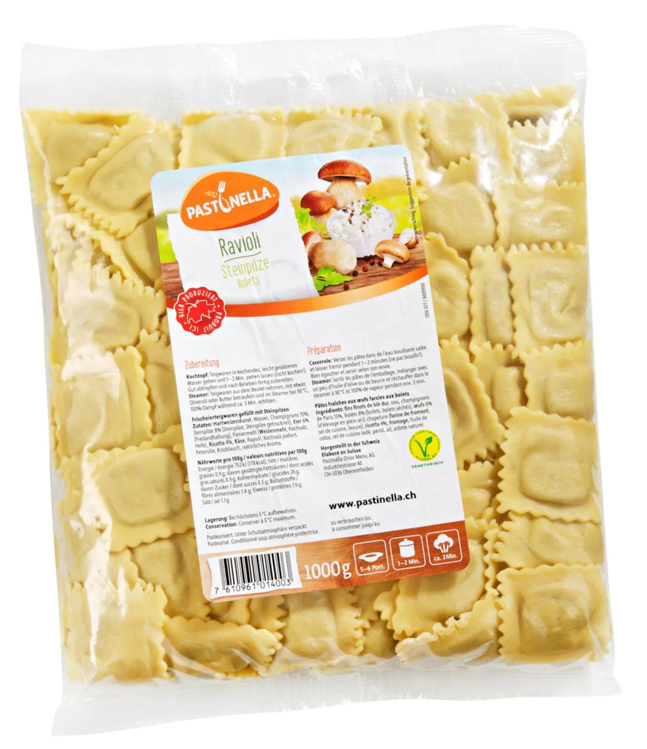 Pastinella Ravioli mit Steinpilzen