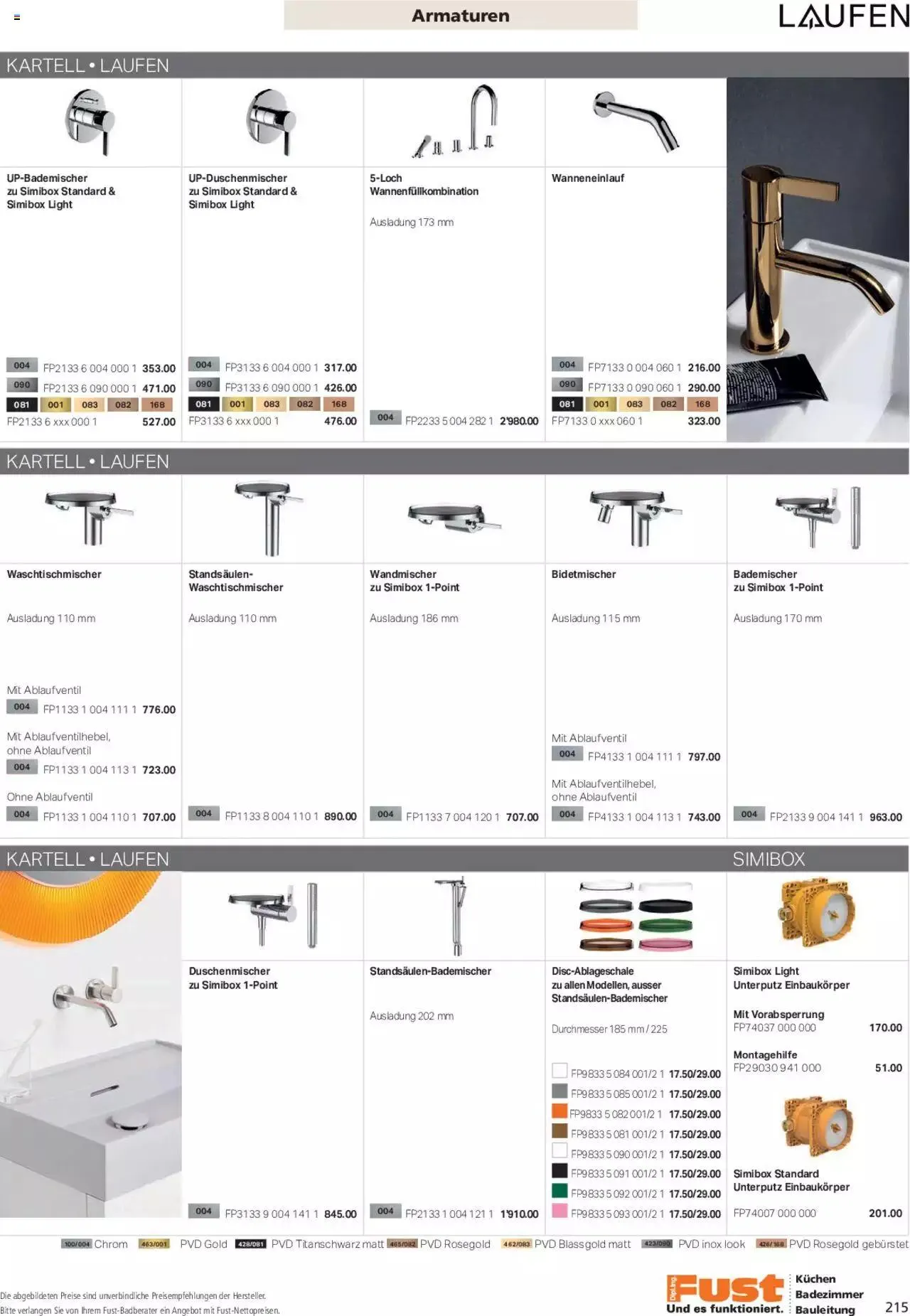 Fust Aktionen Badezimmermagazin von 17. April bis 31. Dezember 2024 - Prospekt seite 215