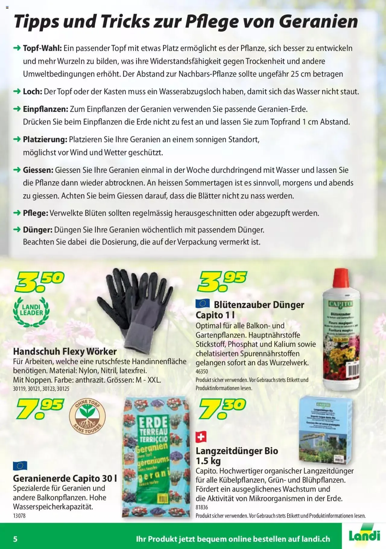 Landi - Geranien von 25. April bis 31. Dezember 2023 - Prospekt seite 5