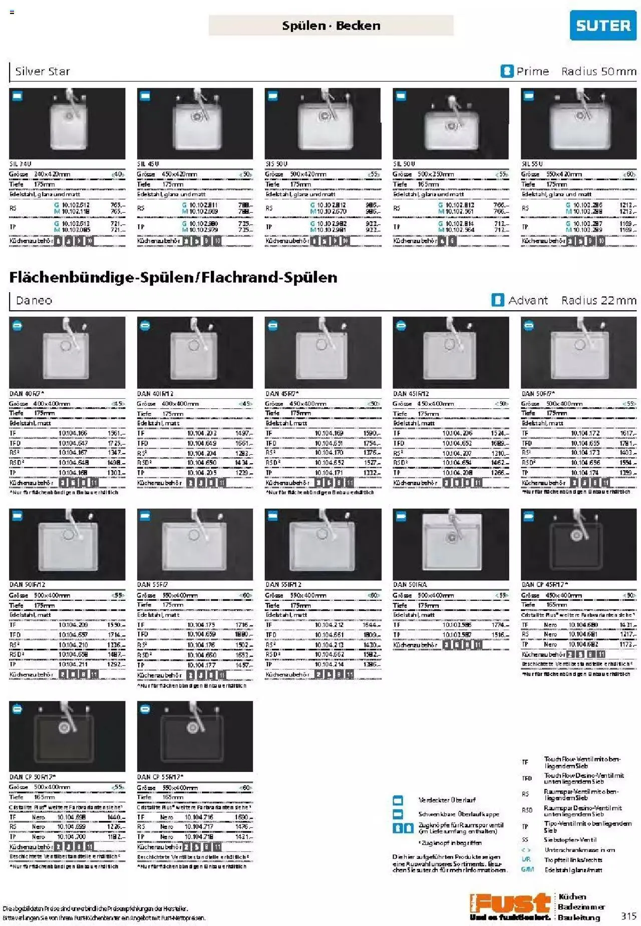 Fust Küchen- und Badezimmerprospekt von 4. März bis 31. Dezember 2024 - Prospekt seite 315