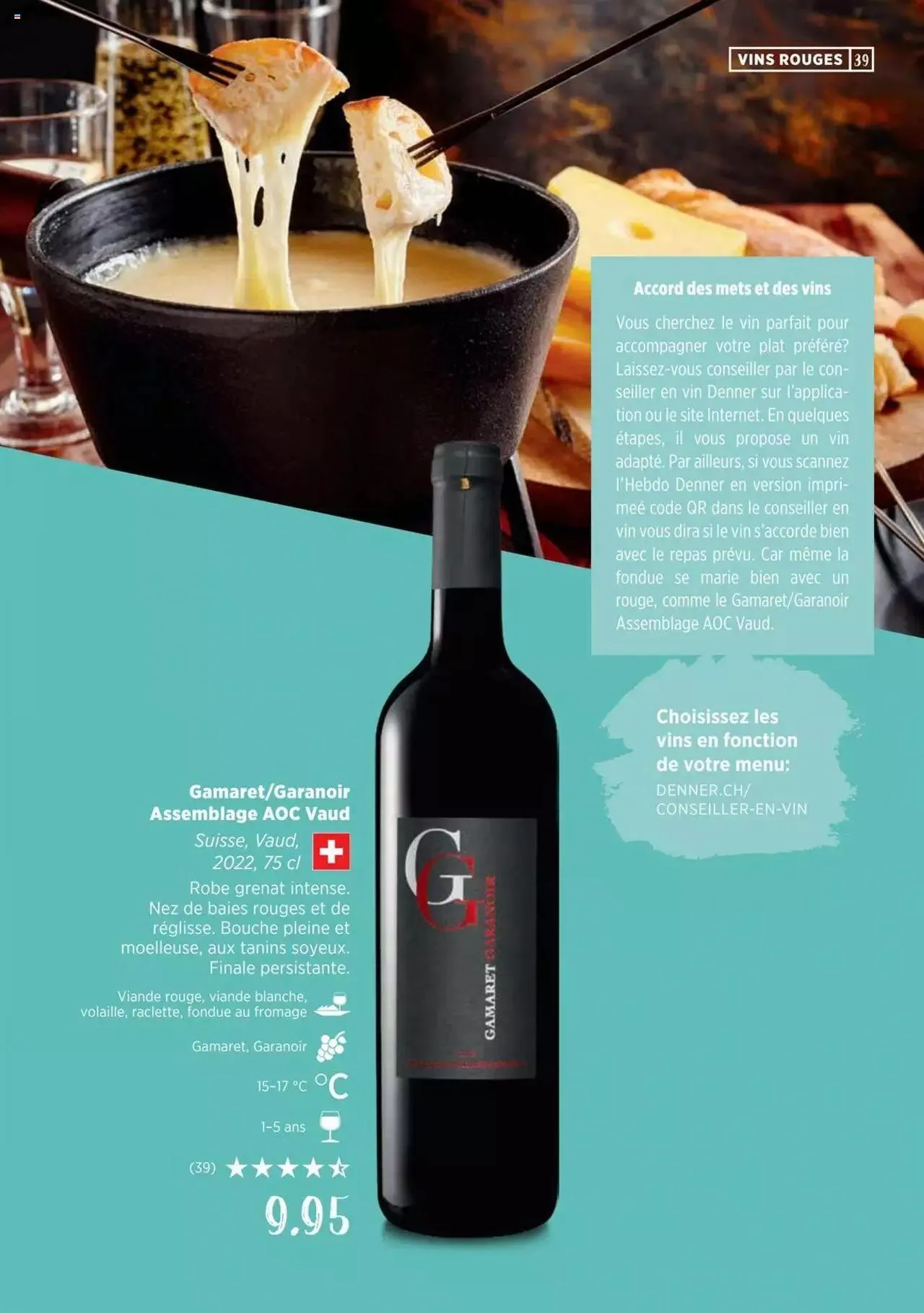 Denner Guide des vins 2023 /2024 FR von 11. September bis 31. Dezember 2024 - Prospekt seite  39