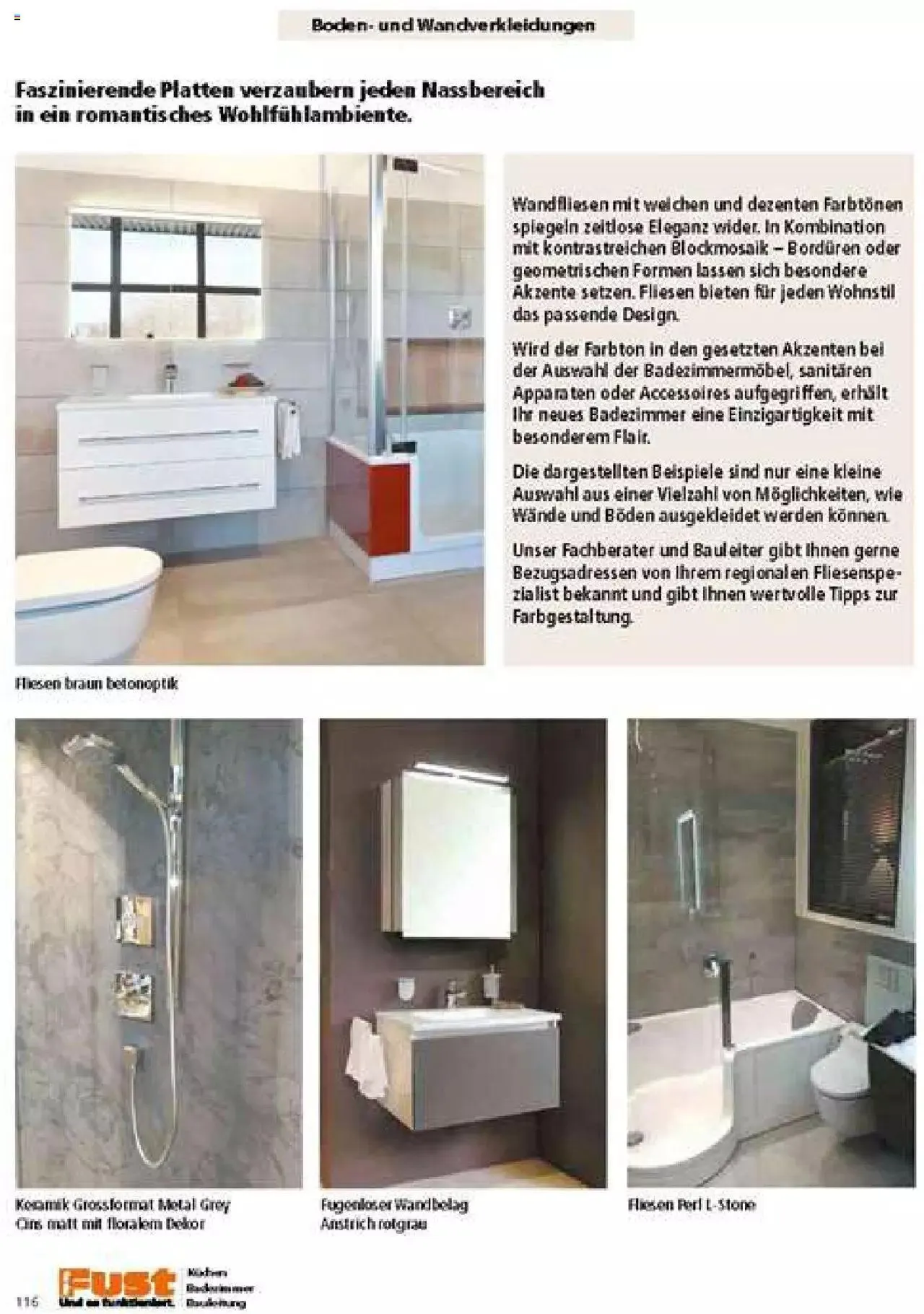 Fust Badezimmermagazin von 17. April bis 31. Dezember 2023 - Prospekt seite 116