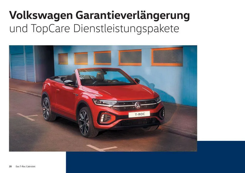 Der T-Roc Cabriolet von 16. Januar bis 31. Dezember 2024 - Prospekt seite  20